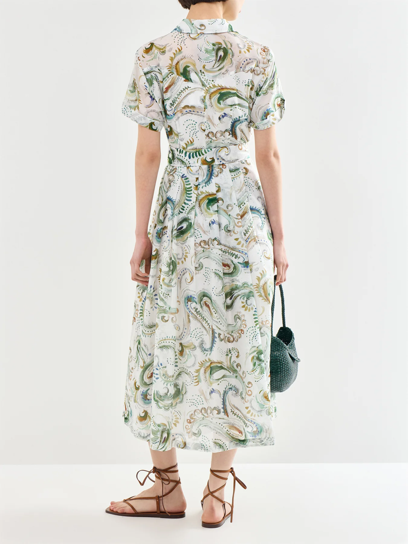 Galli Cotton Silk Shirt Dress White - Image 5