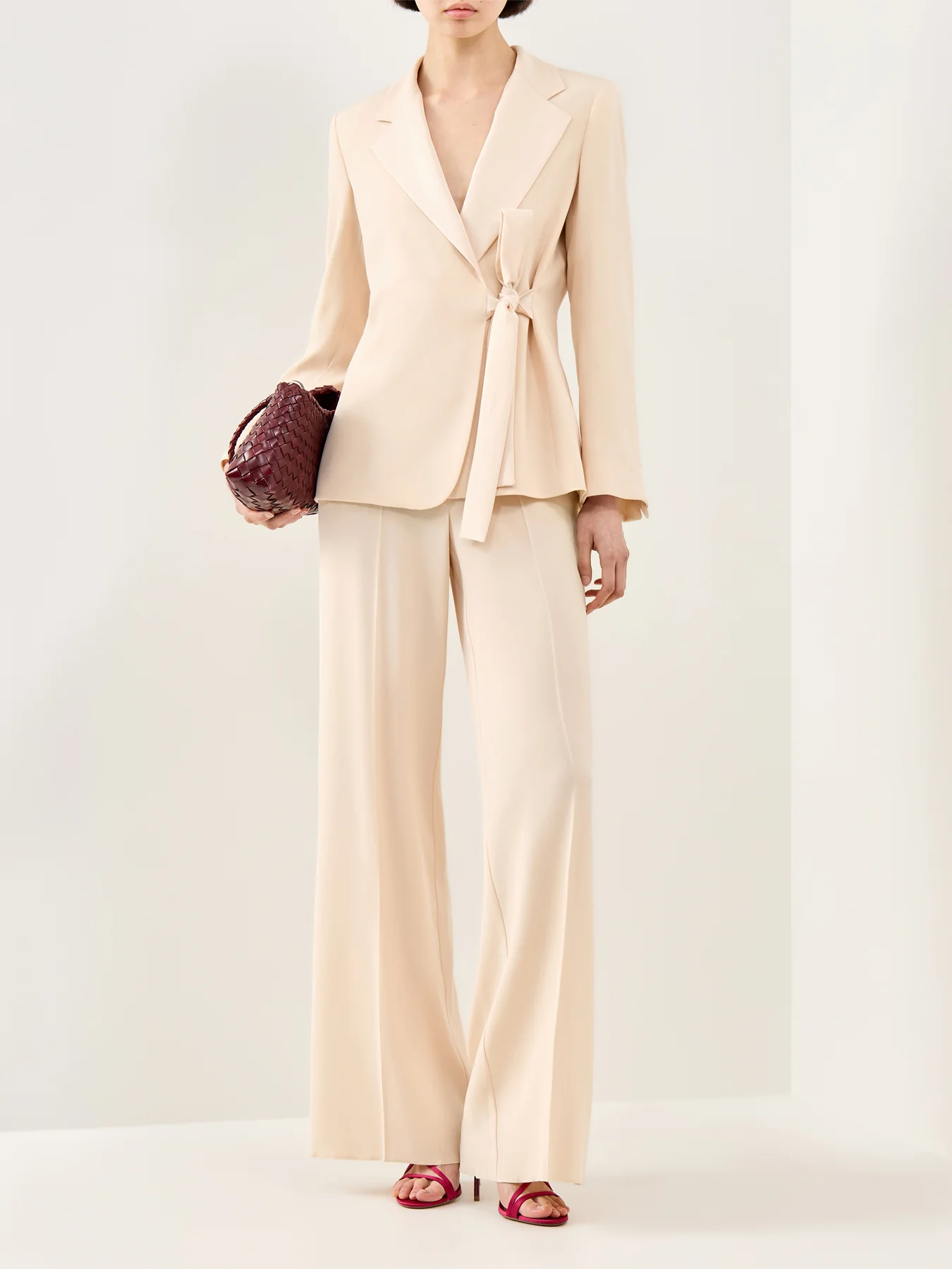 Stampa Wide Leg Trousers Beige - Image 2
