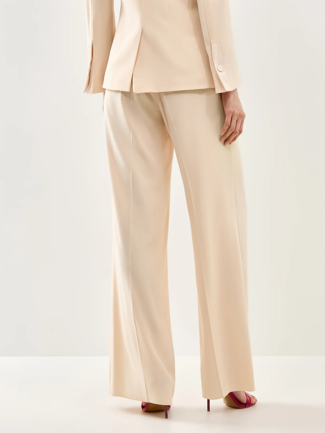 Stampa Wide Leg Trousers Beige - Image 5
