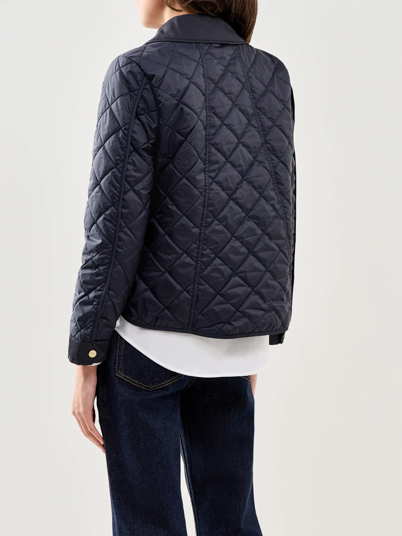 Asti Quilted Jacket Navy - Image 5