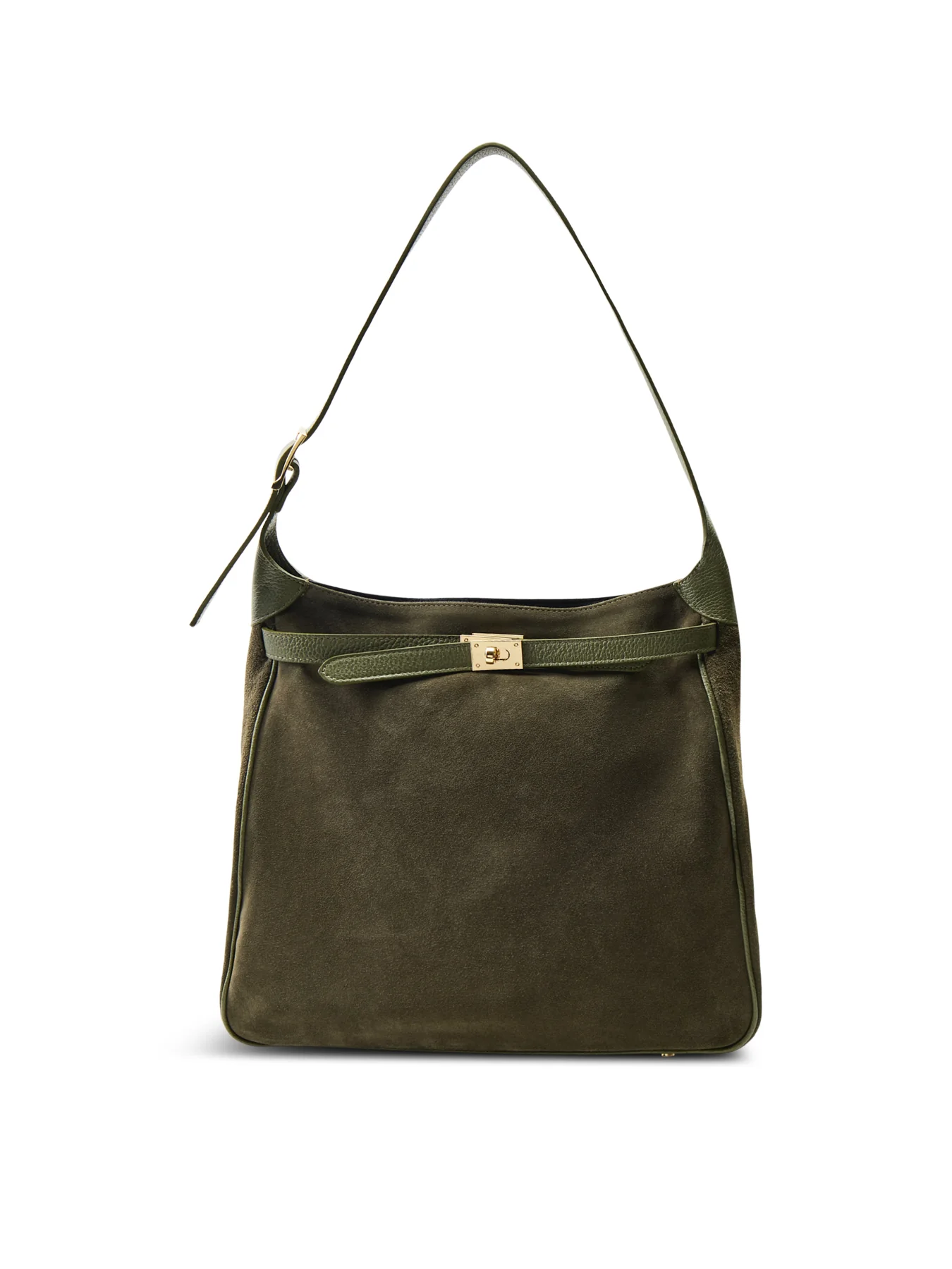 Claude Suede Match Bag Green