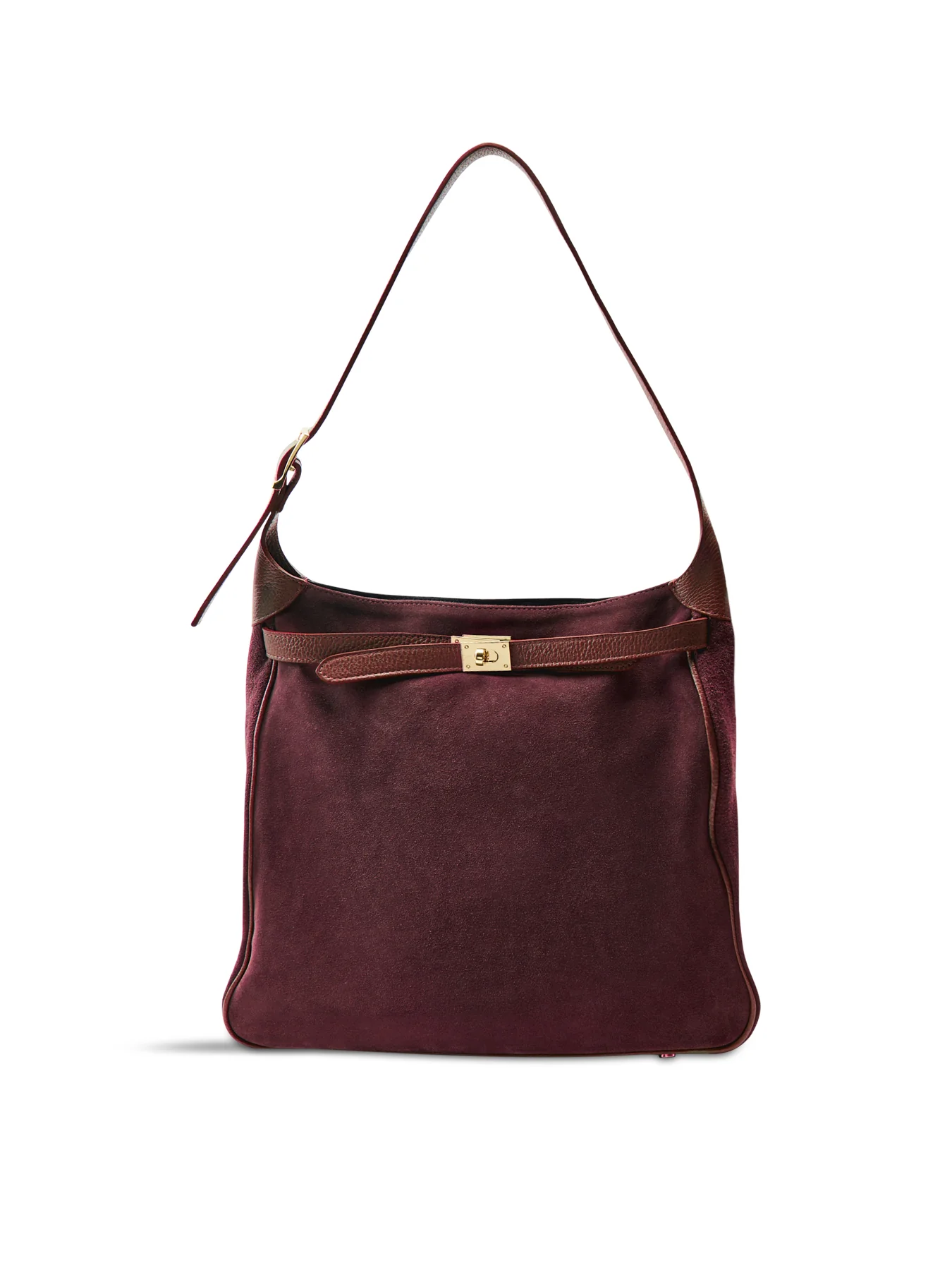 Claude Suede Match Bag Burgundy