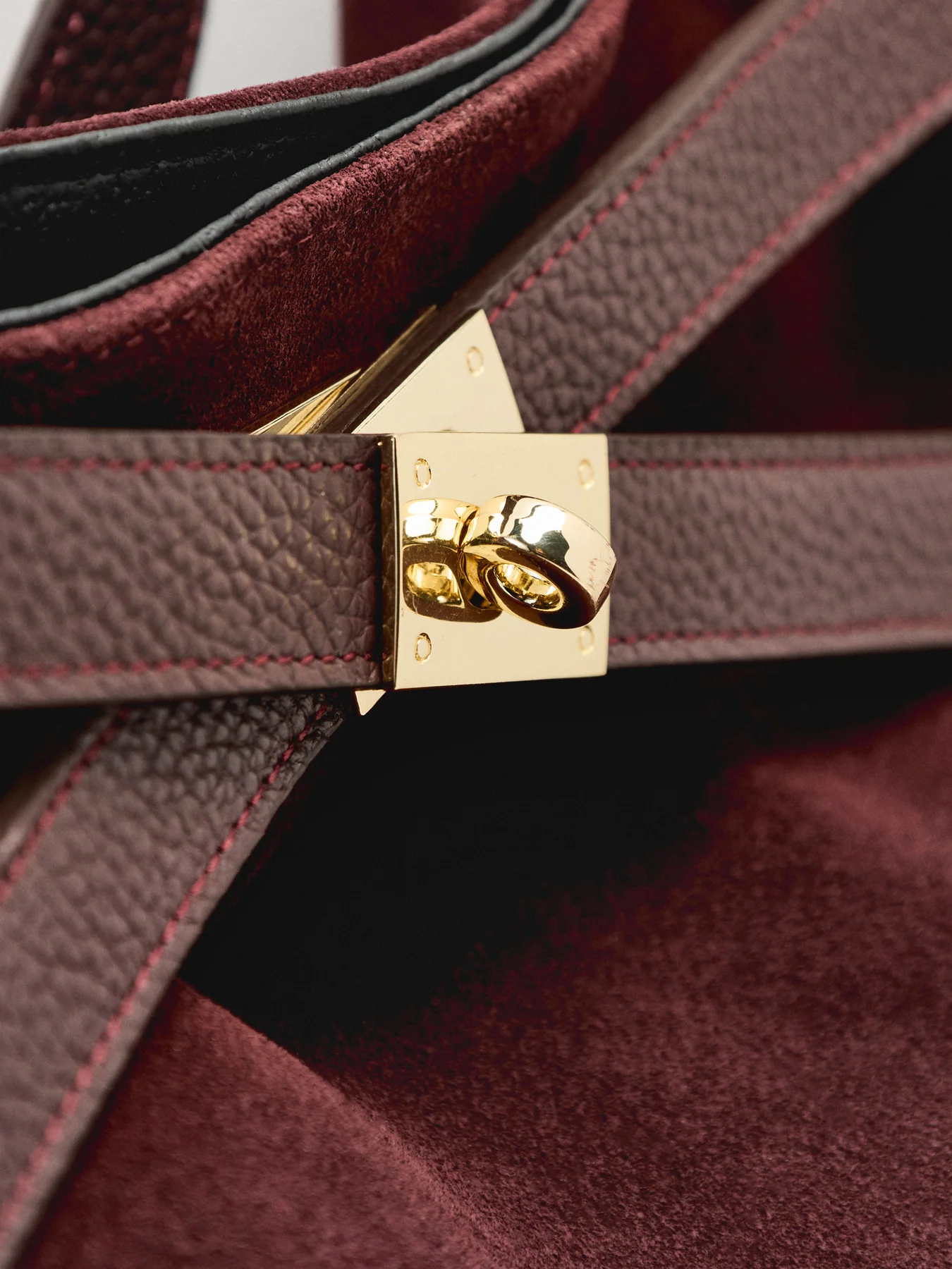Claude Suede Match Bag Burgundy - Image 5