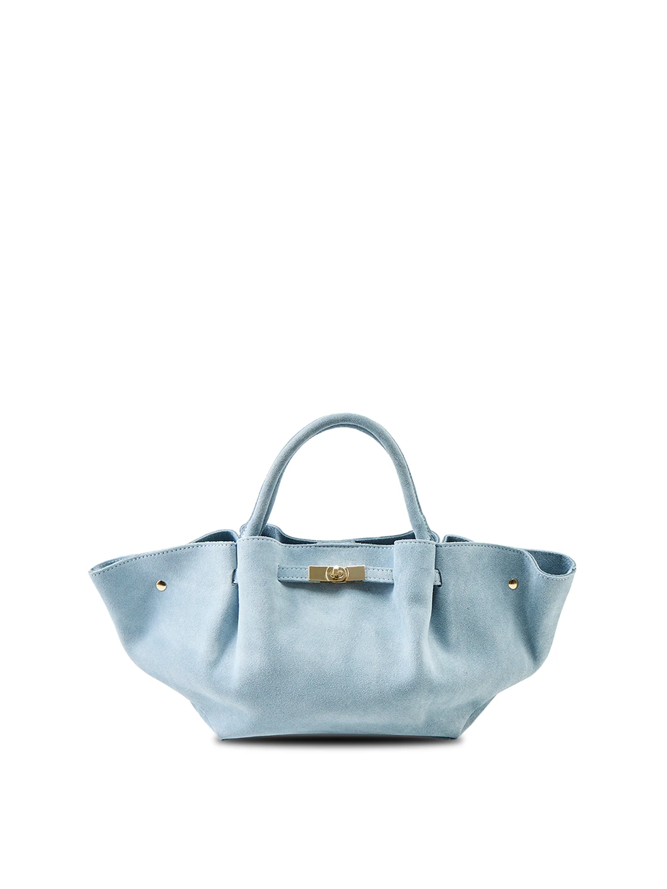 Feny Suede Top Handle Tote Bag Blue