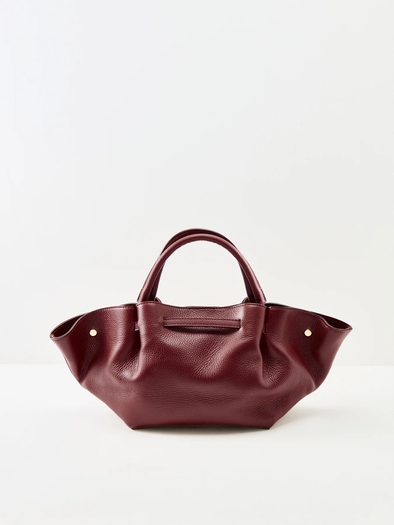 Feny Leather Top Handle Tote Bag Burgundy - Image 3