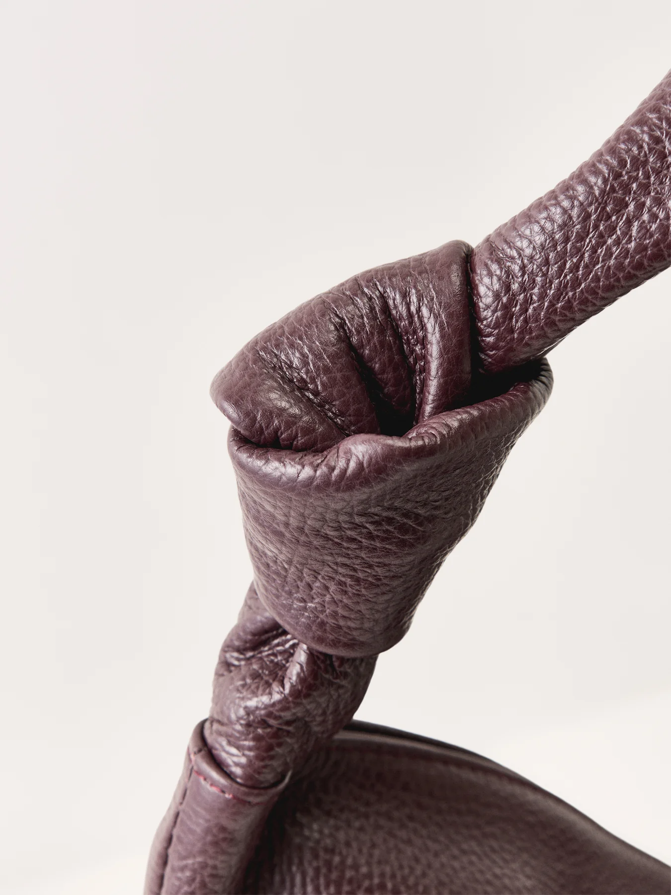 Leena Double Knot Bag Burgundy - Image 4