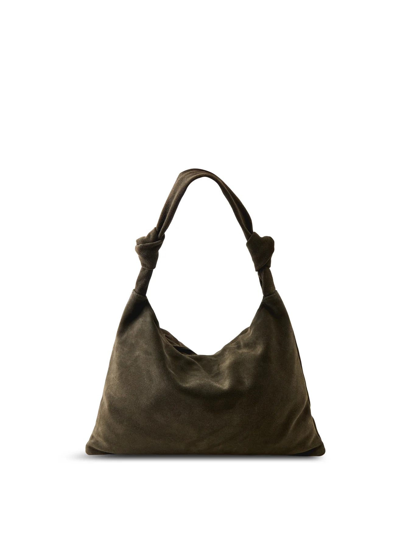 Leena Double Knot Suede Bag Green