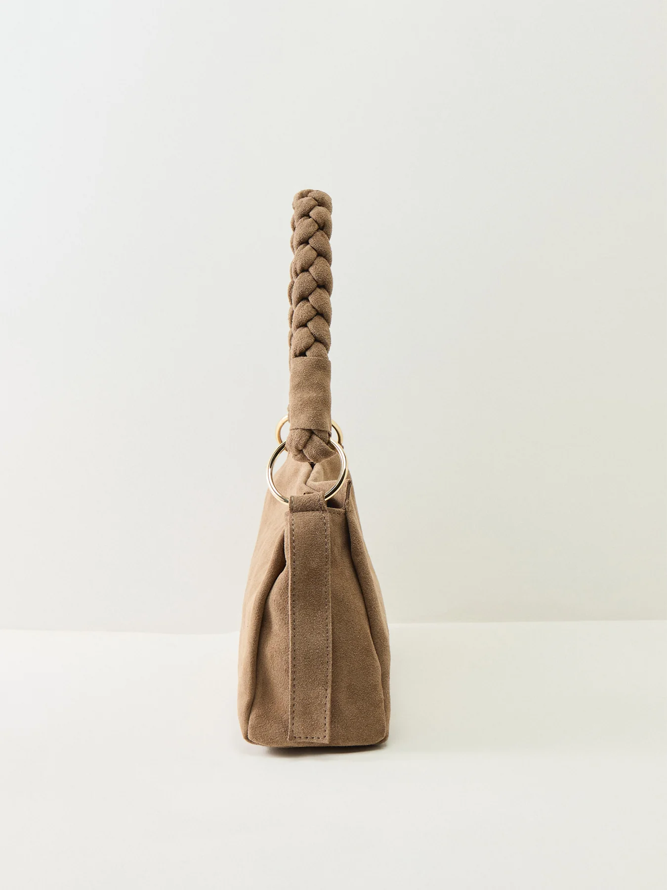 Monnios Suede Bag Beige - Image 4