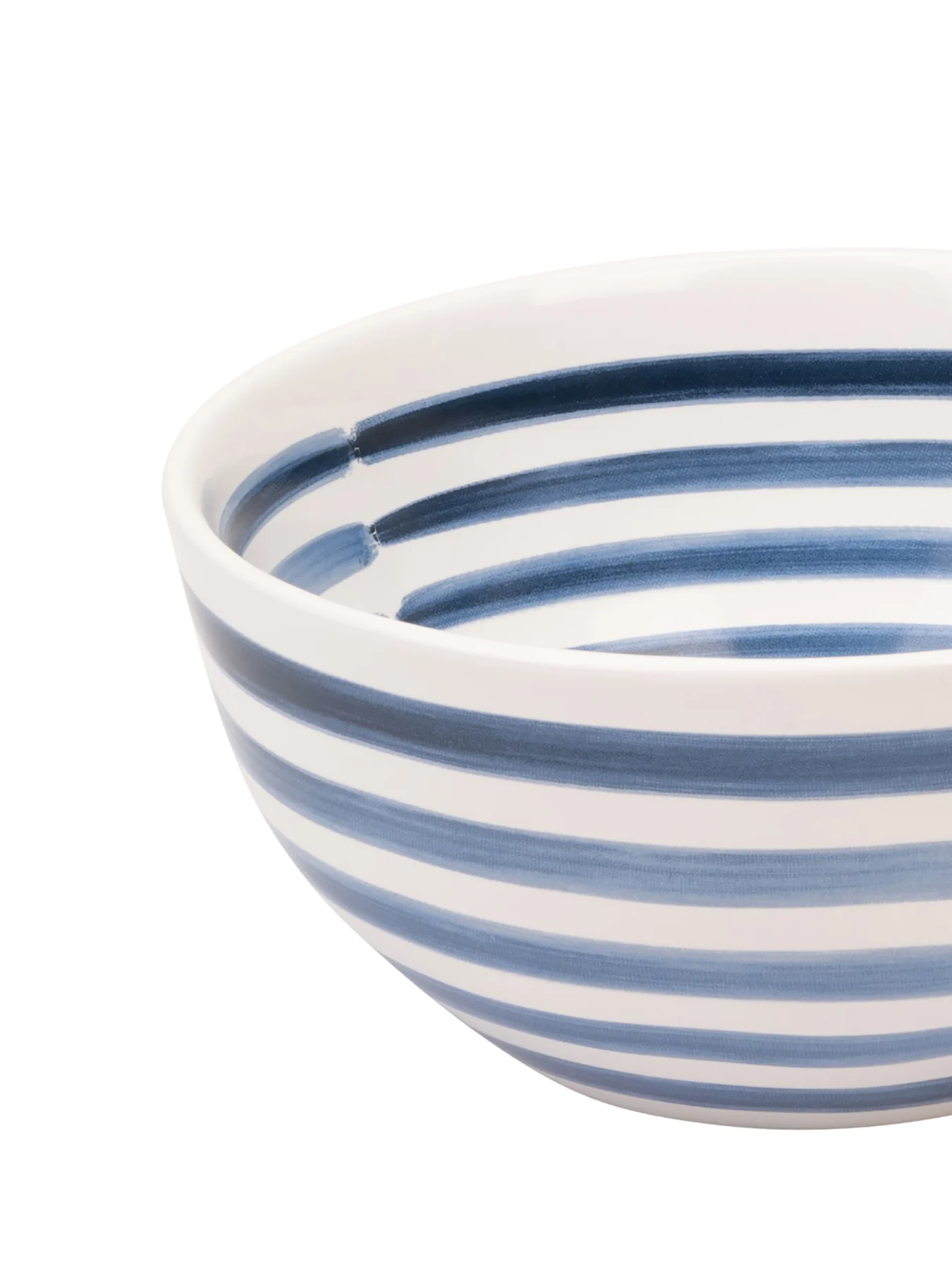 Striped Cereal Bowl Blue - Image 4
