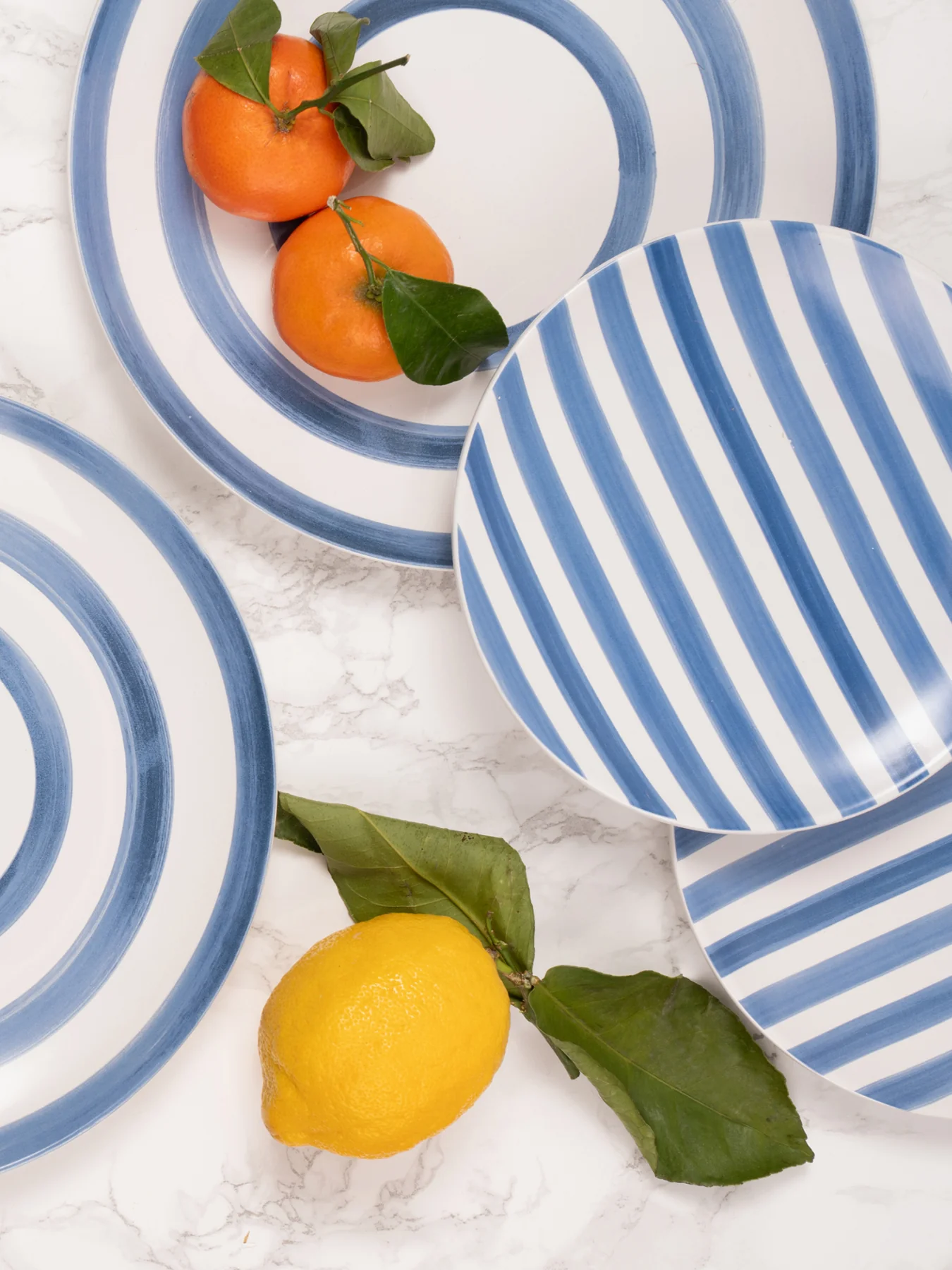 Striped Dinner Plate Blue - Image 4