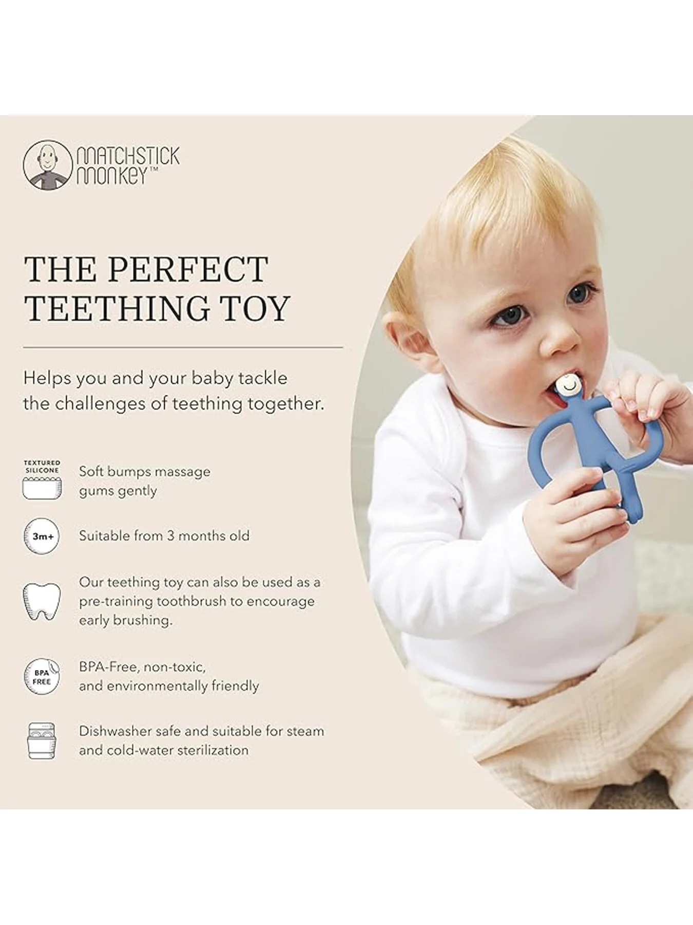 Teething Toy Airforce Blue - Image 5