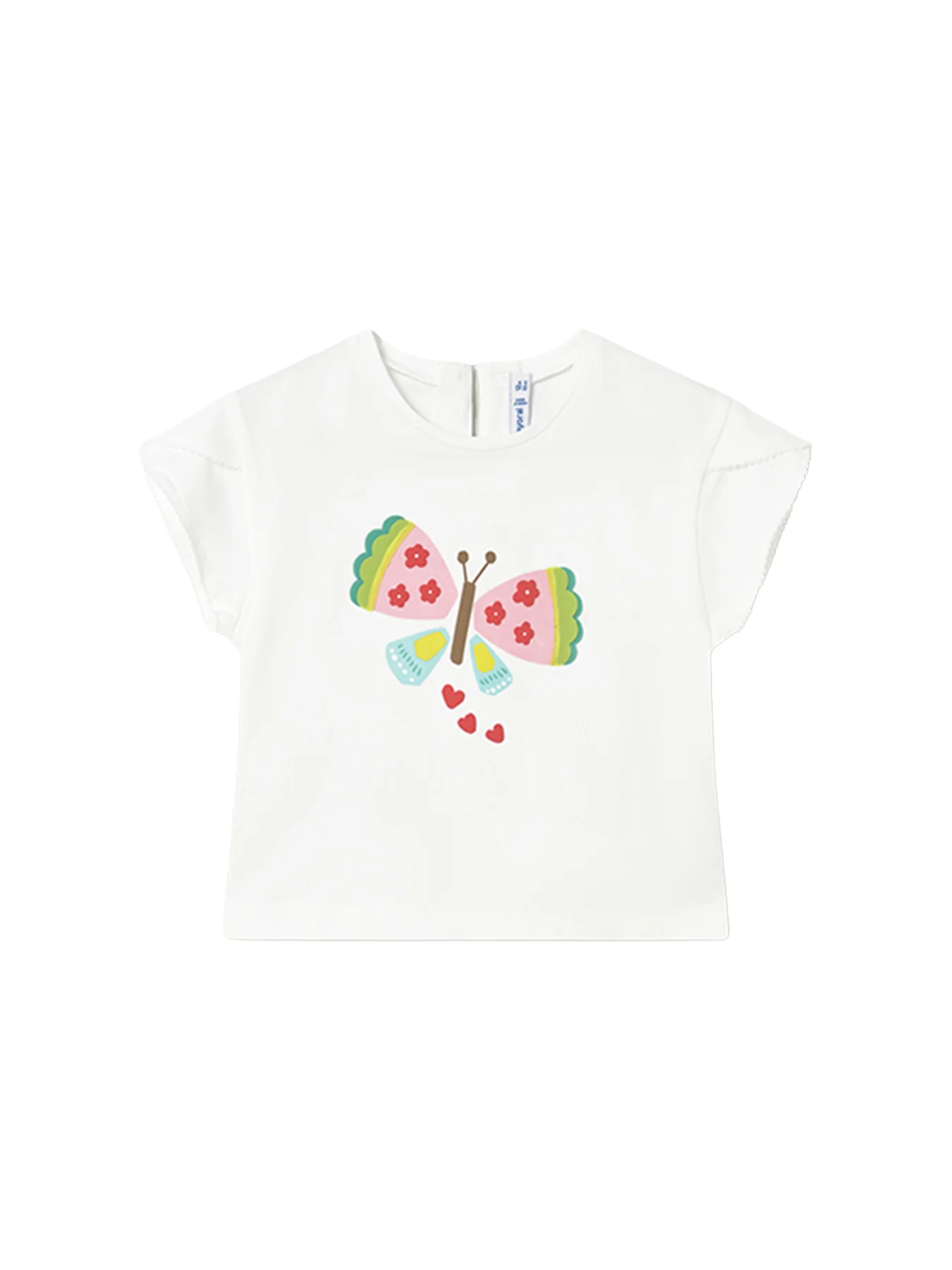 Baby Butterfly Short Sleeve T-Shirt White