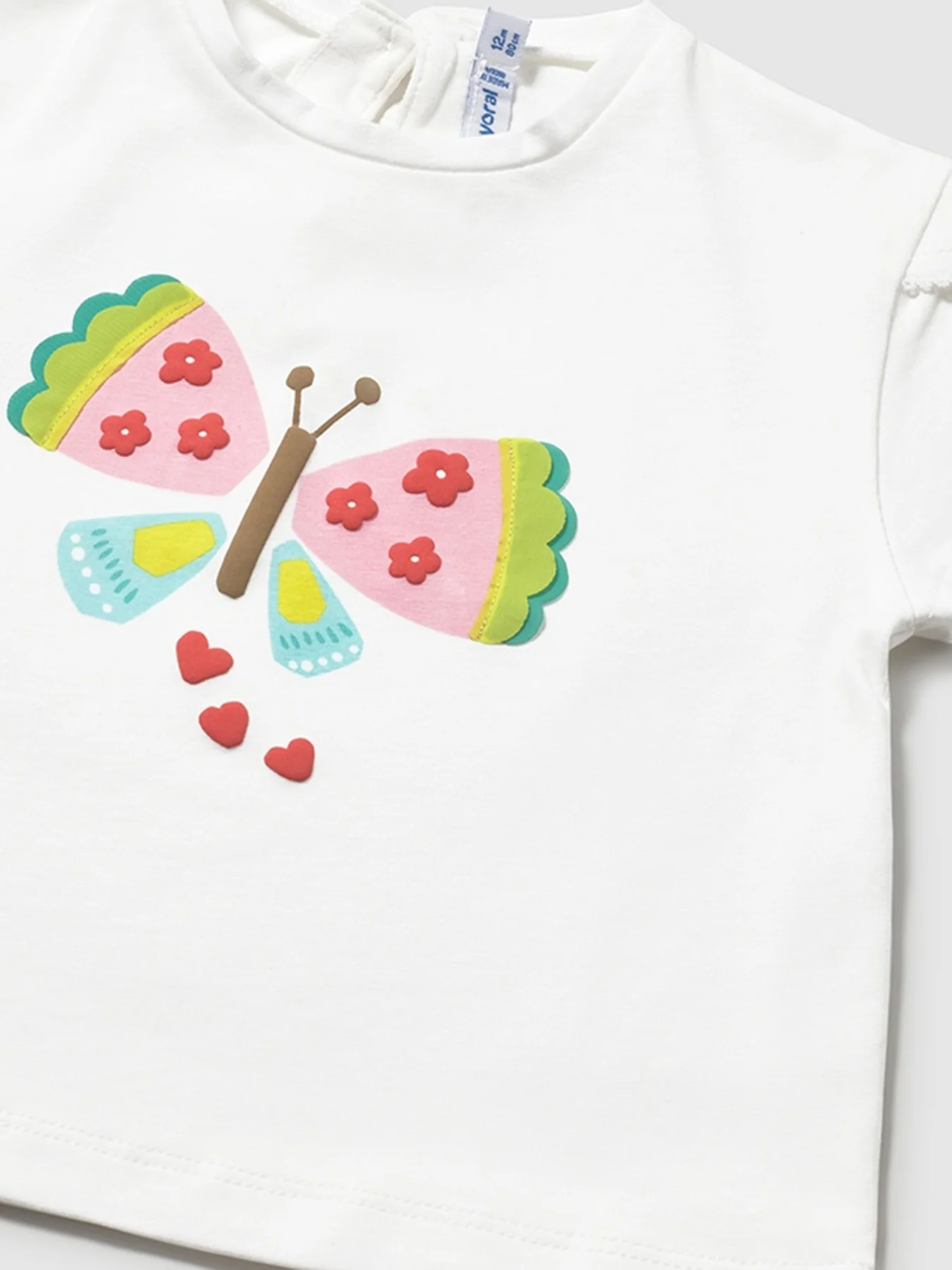 Baby Butterfly Short Sleeve T-Shirt White - Image 3