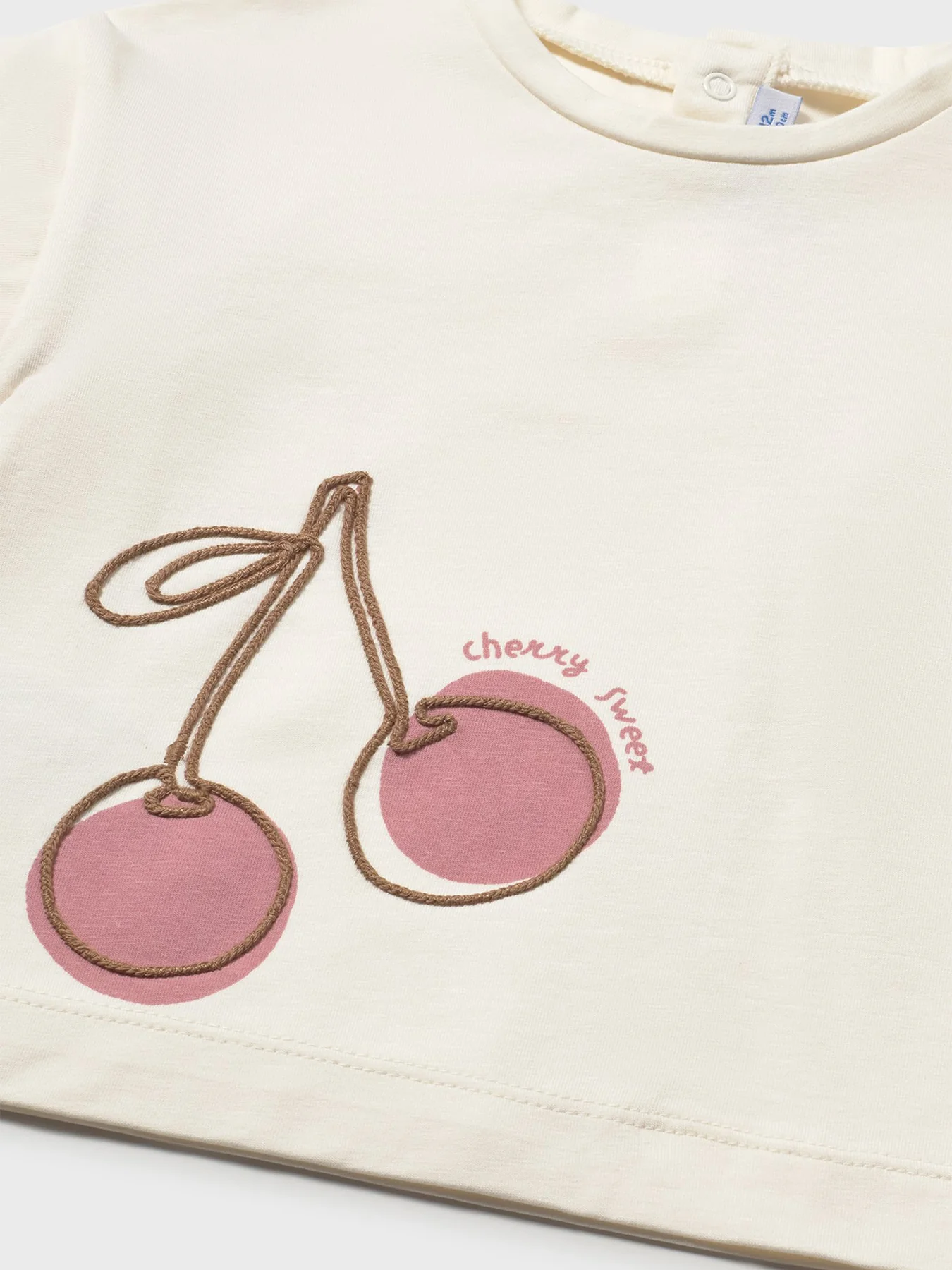 Baby Cherry Long Sleeve T-Shirt White - Image 3