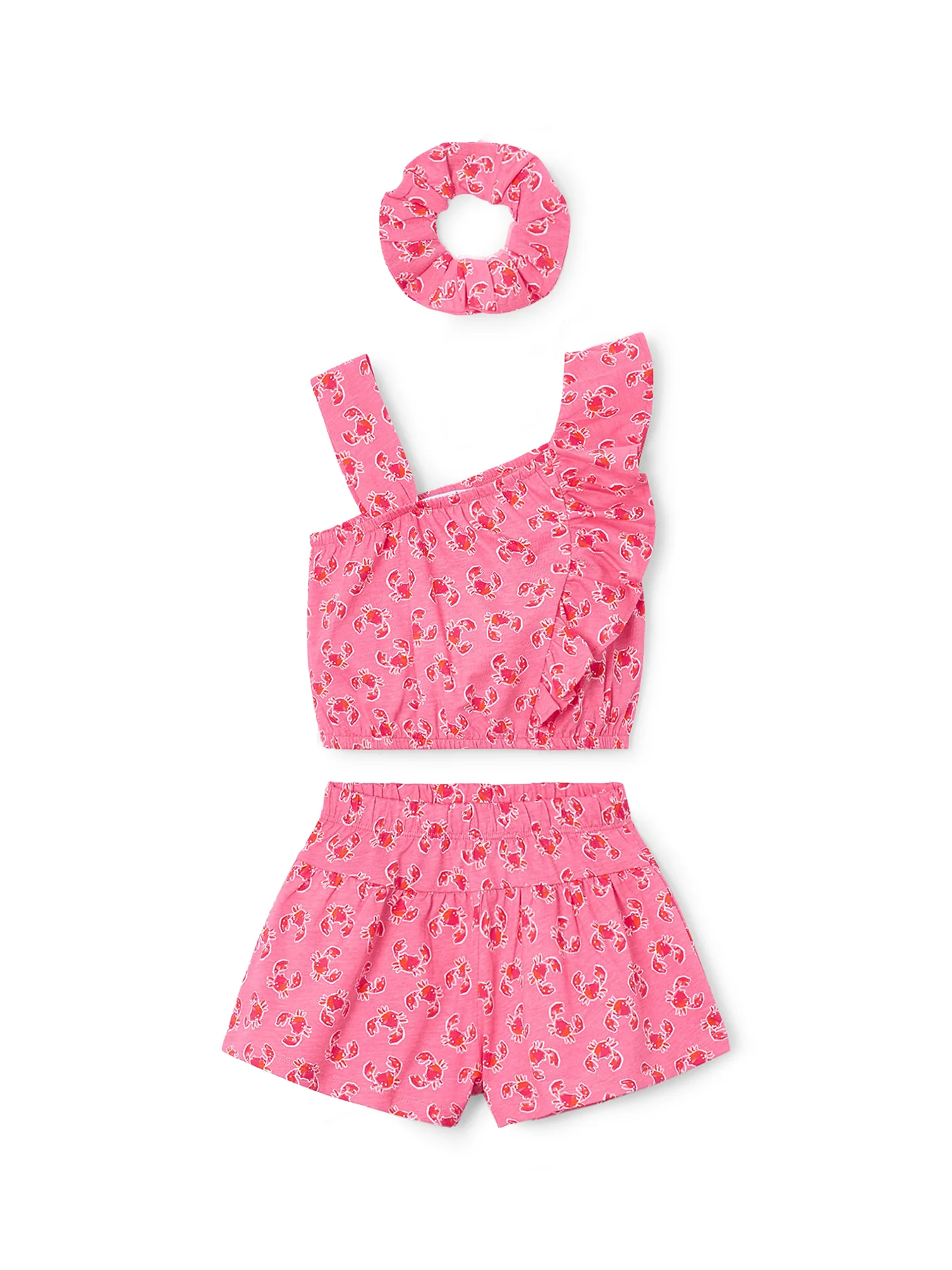 Kids’ Crab Shorts Set Red