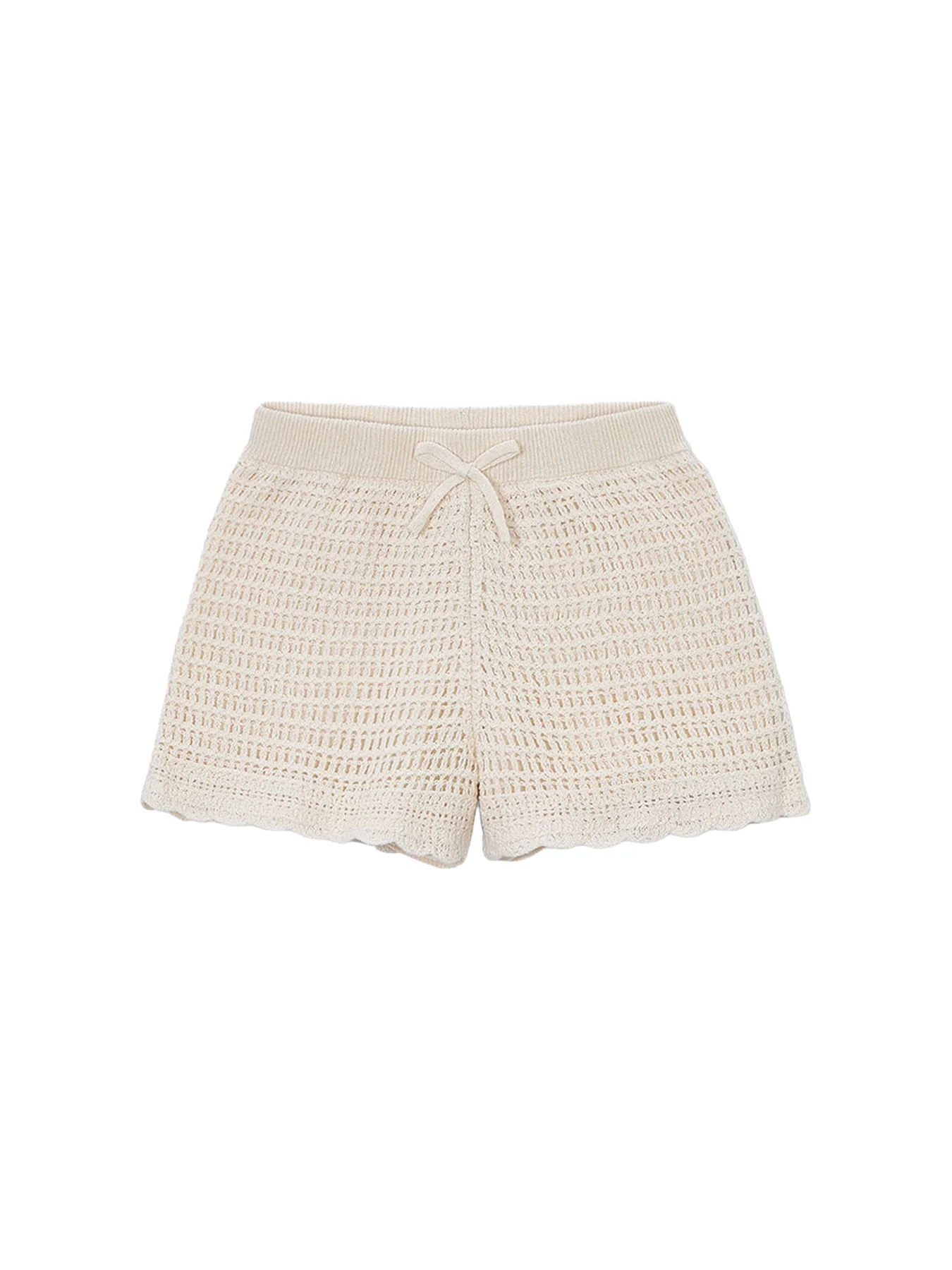 Kids’ Crochet Shorts Cream