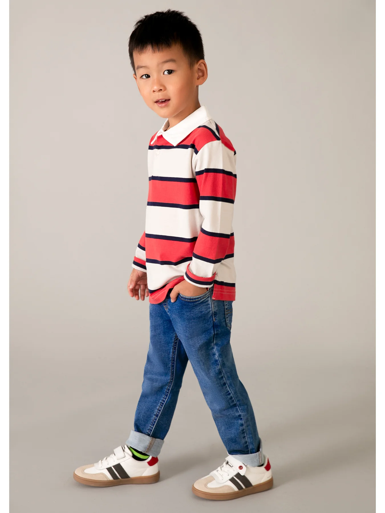 Kids’ Denim Jogger Pants Blue - Image 5