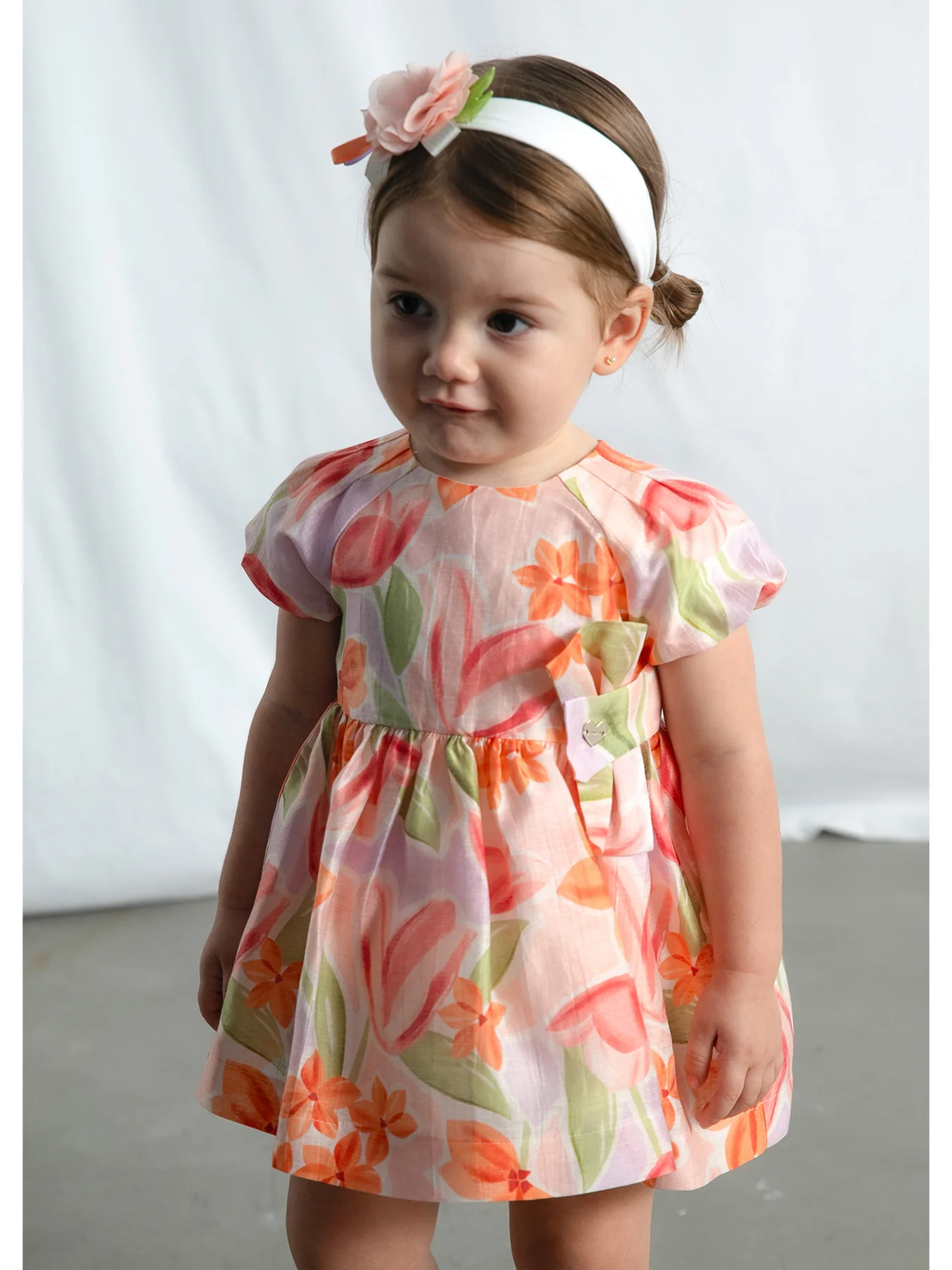 Baby Floral Dress Pink - Image 4