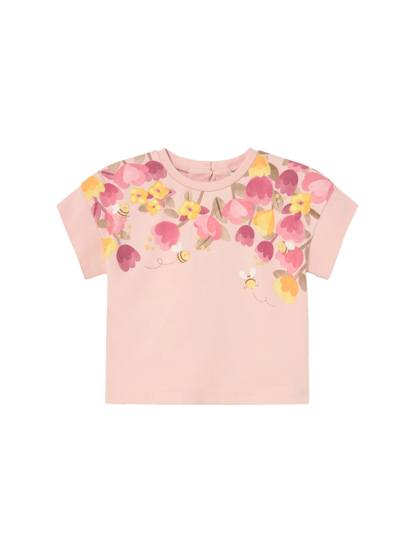 Baby Floral Short Sleeve T-Shirt Pink