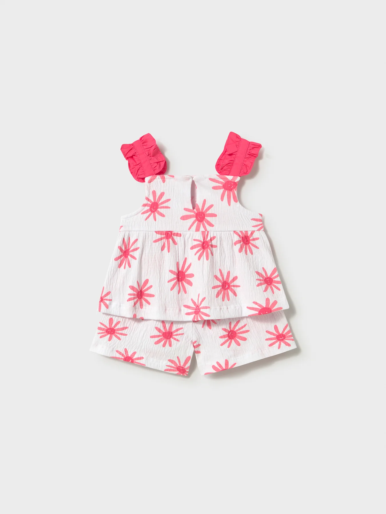 Baby Flower Pattern Shorts Set Hibiscus Print - Image 2