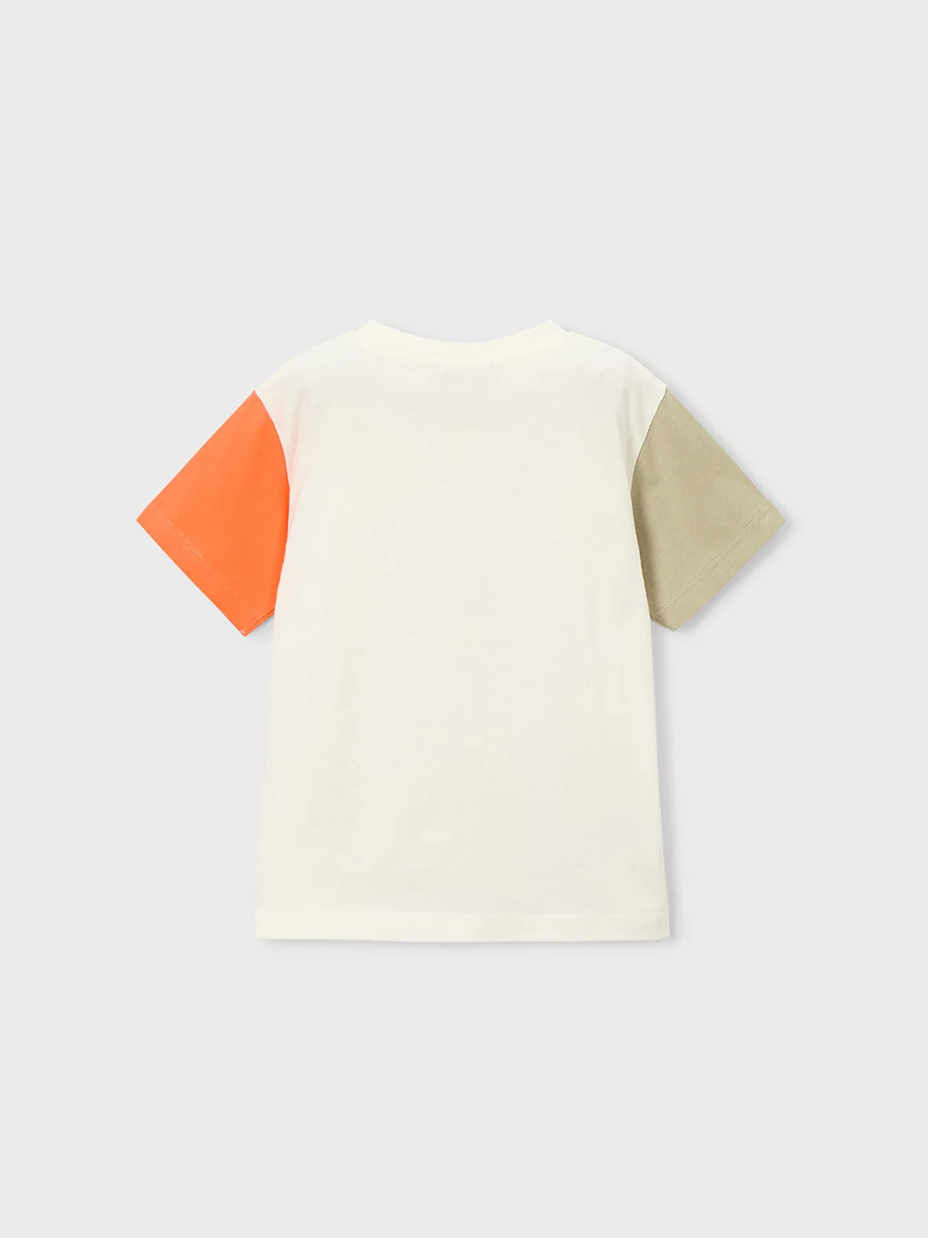 Kids’ Colour Block Sleeve Short Sleeve T-Shirt White - Image 2