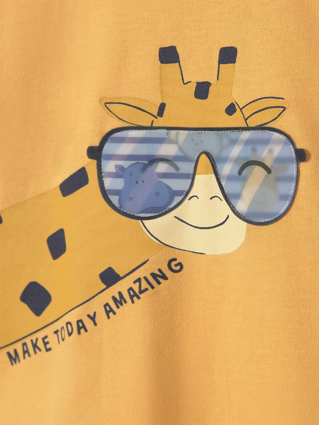 Baby Lenticular Short Sleeve T-Shirt Yellow - Image 3