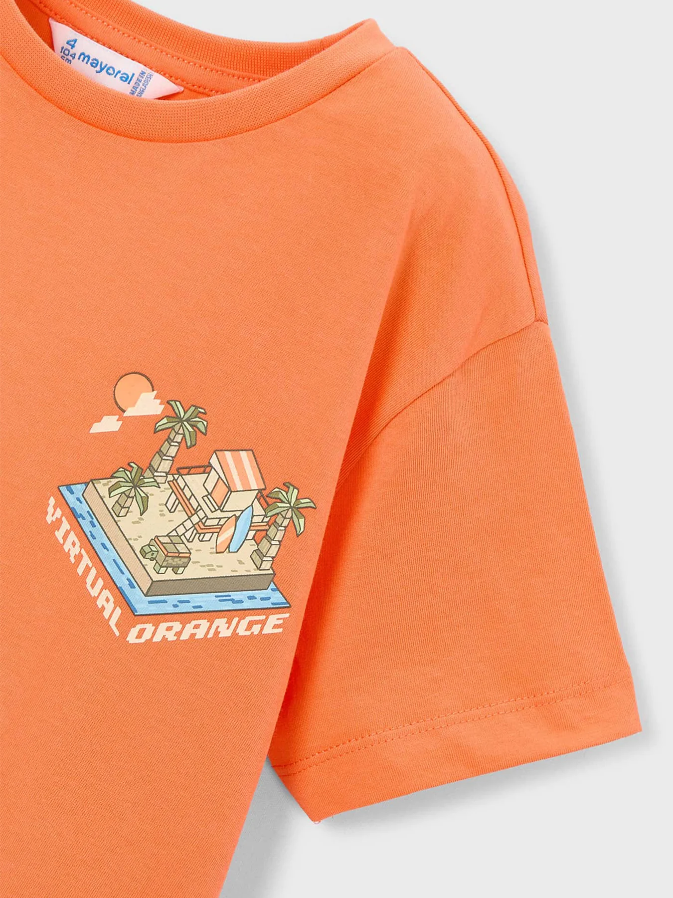 Kids’ Monkey Island Short Sleeve T-Shirt Orange - Image 3