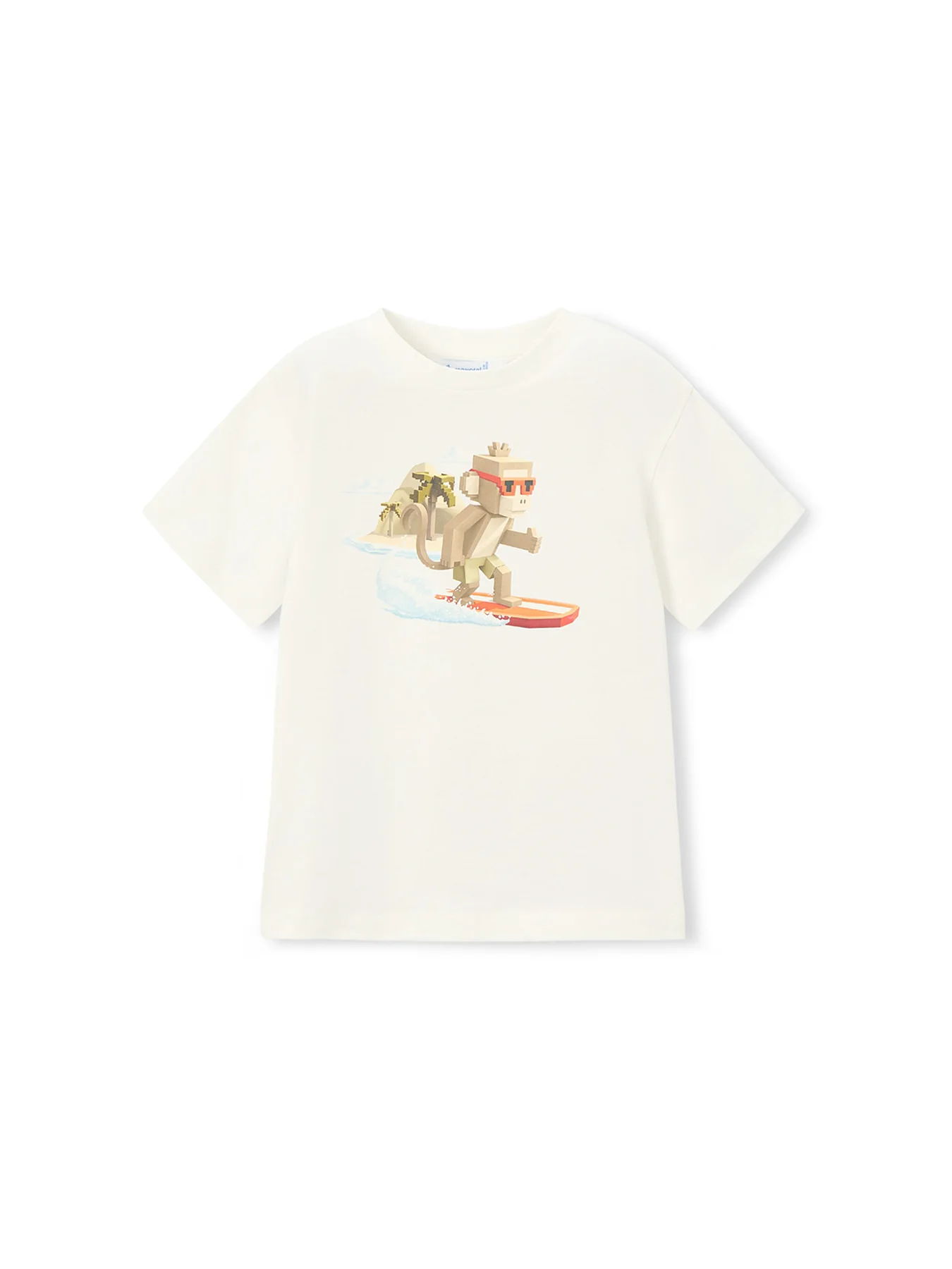 Kids’ Monkey Surf Short Sleeve T-Shirt White