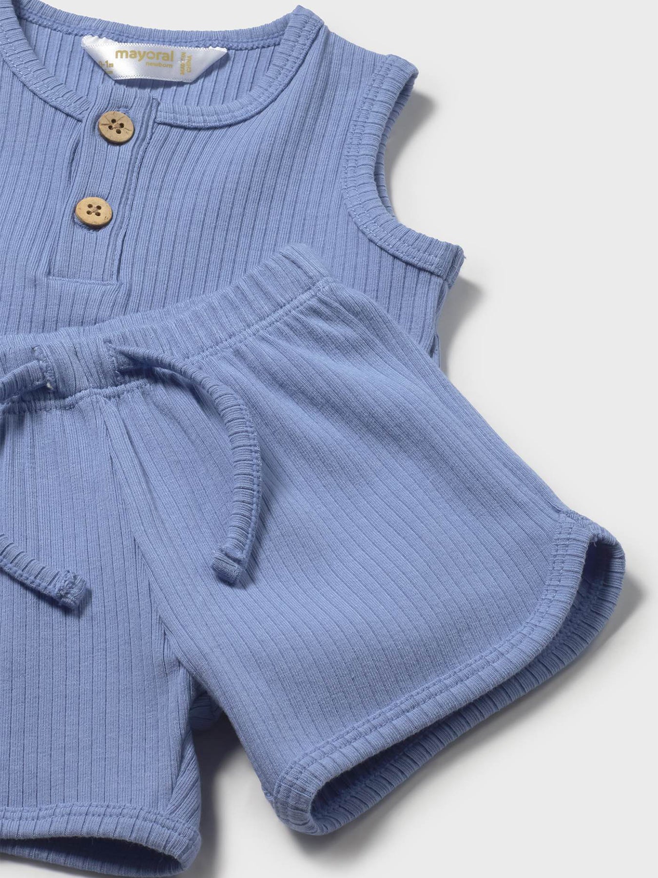 Baby Shorts and Hat Set Blue - Image 3