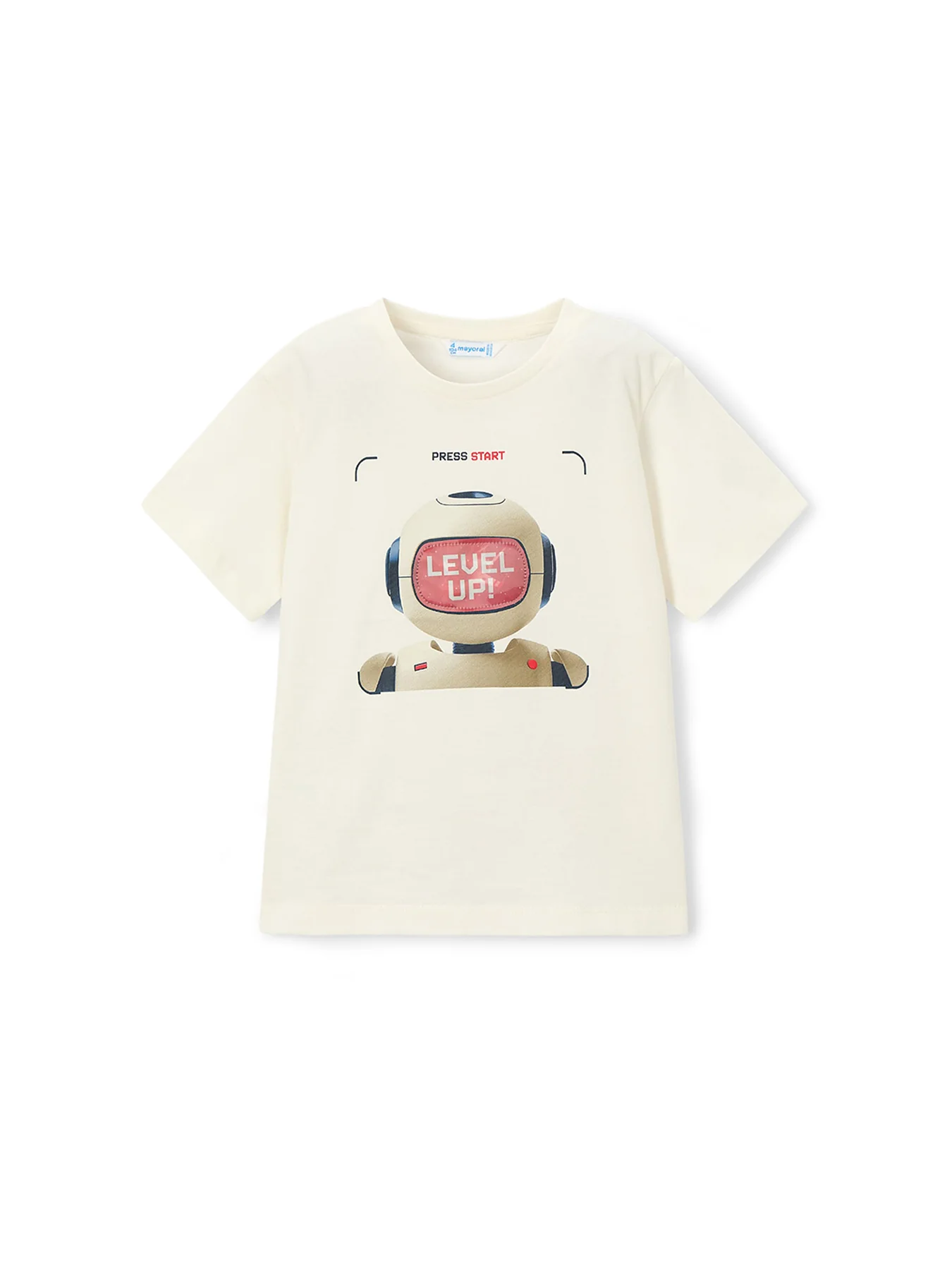 Kids’ Robot Short Sleeve T-Shirt White