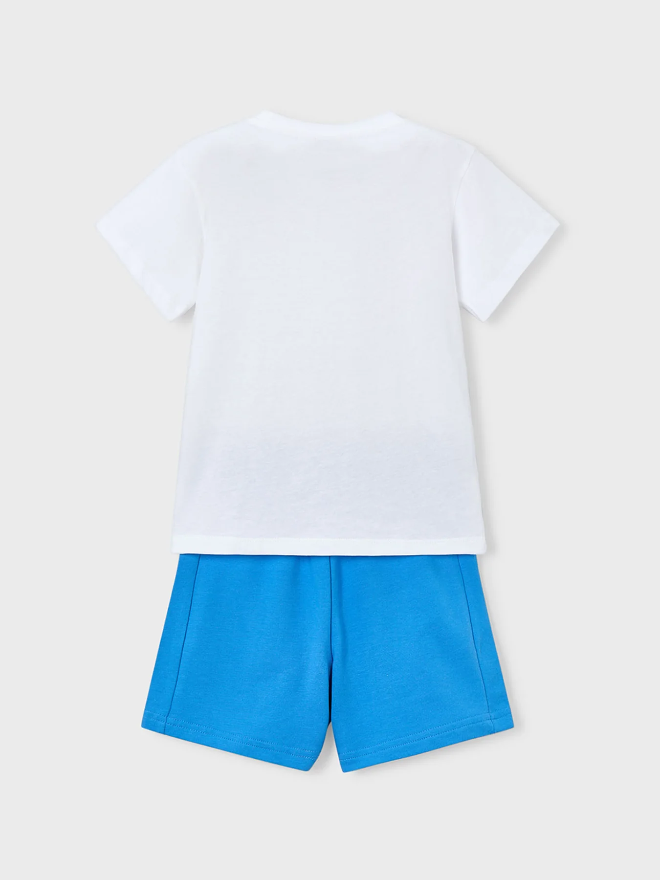 Kids’ Shark T-Shirt and Shorts Set Blue - Image 2