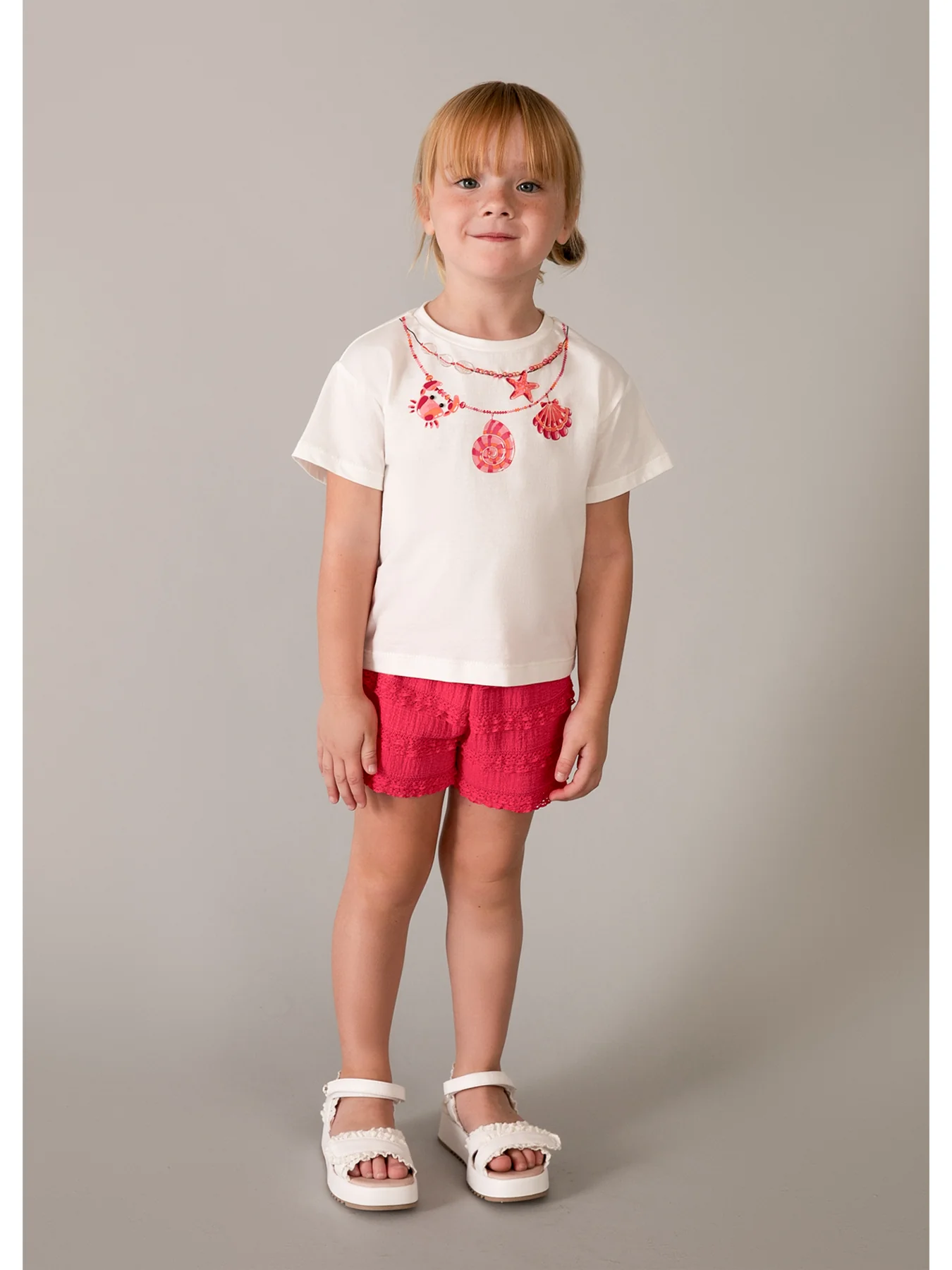 Kids’ Shell Knit Short Set Multi - Image 4