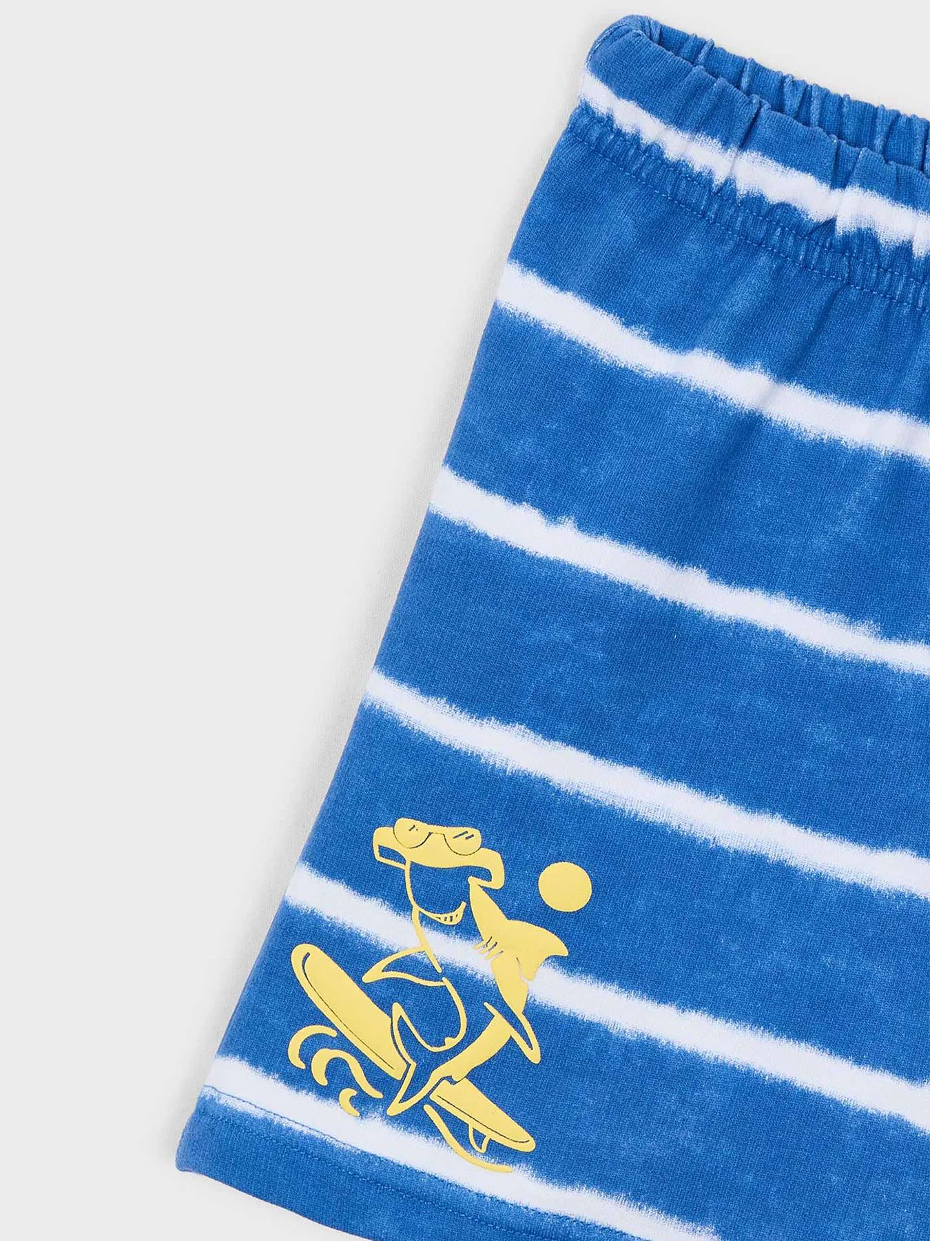 Kids' Striped Shark Bermuda Shorts Blue - Image 3