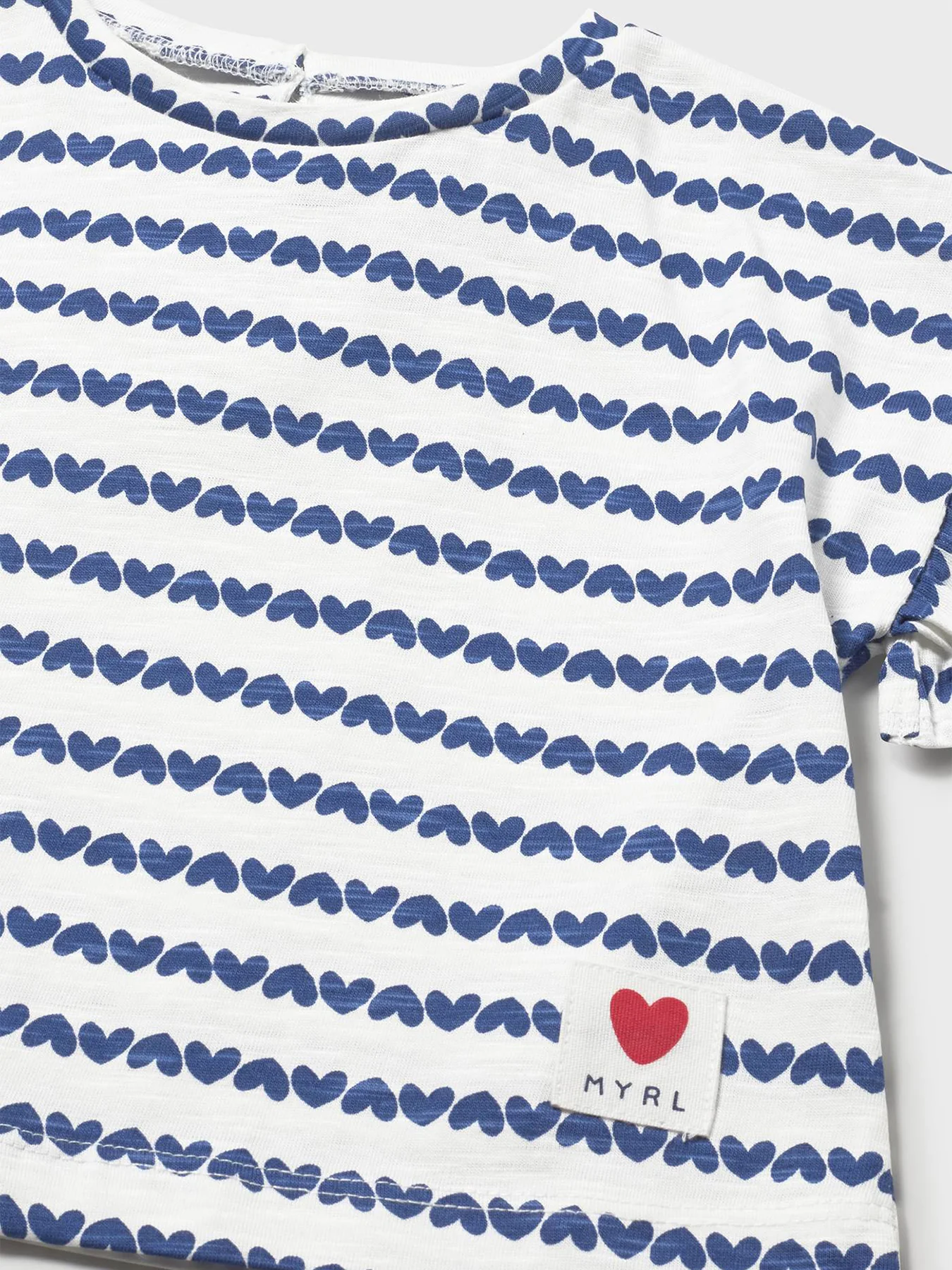 Baby Striped Short Sleeve T-Shirt White - Image 3