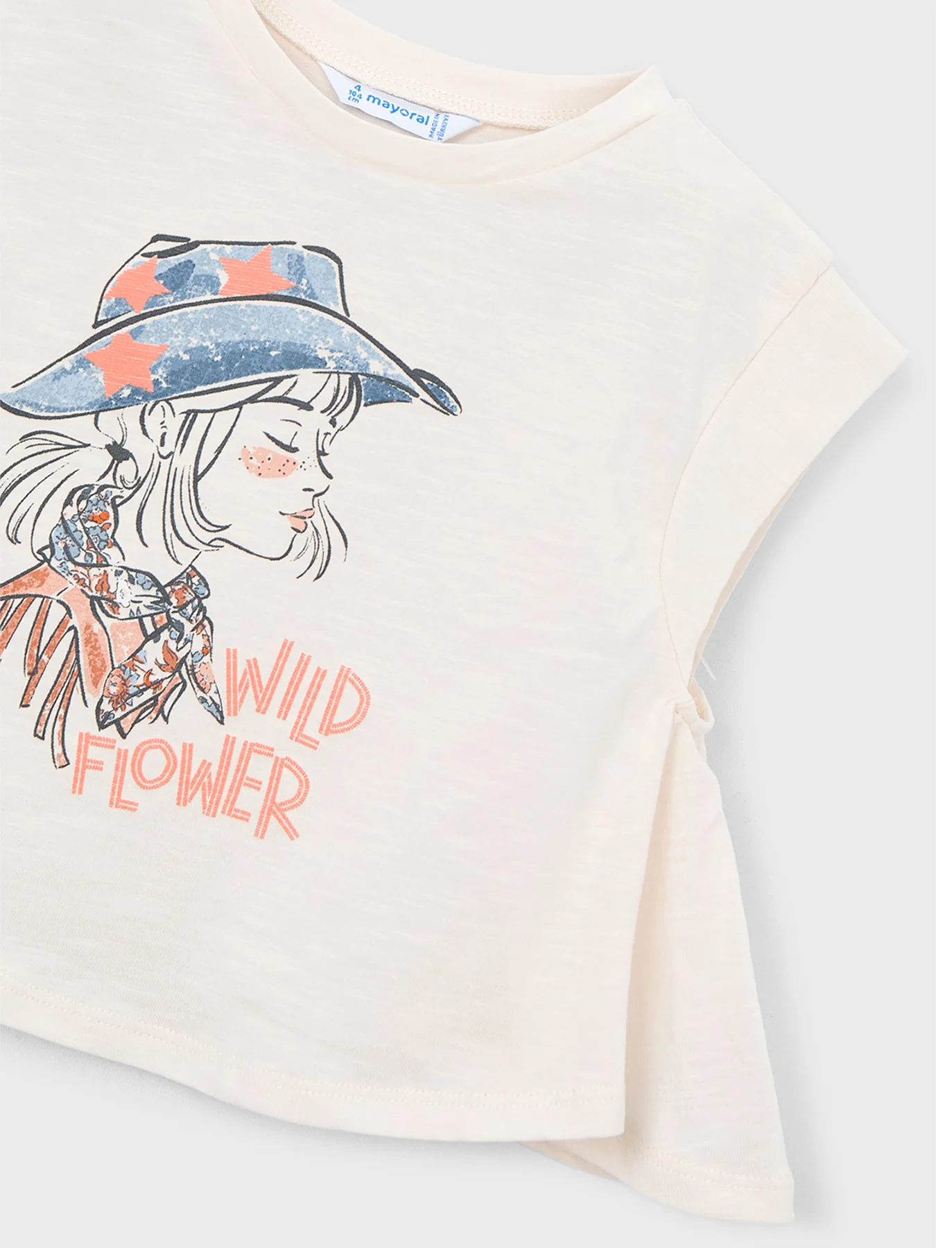 Kids’ Wild Flower Short Sleeve T-Shirt White - Image 3