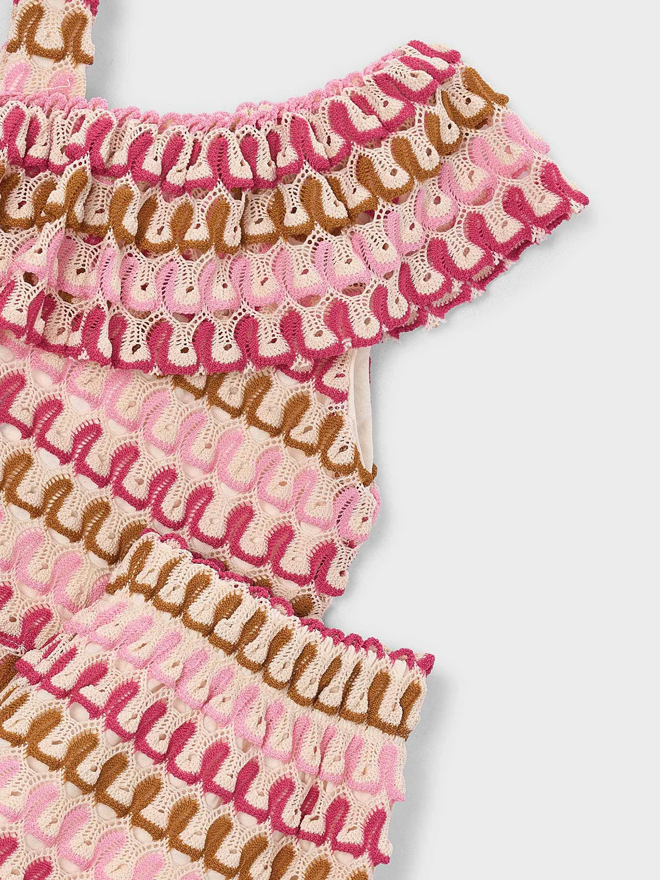 Kids' Zig Zag Knit Short Set Pink - Image 3