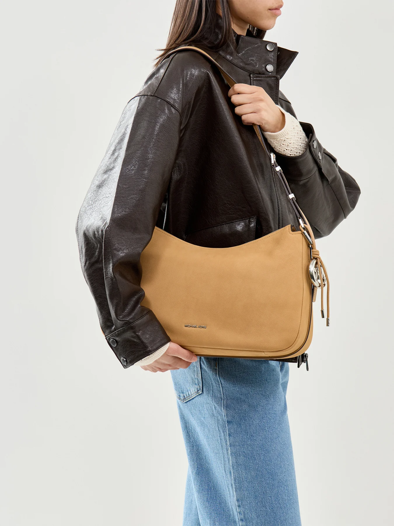 Nolita Medium Shoulder Bag Beige - Image 2