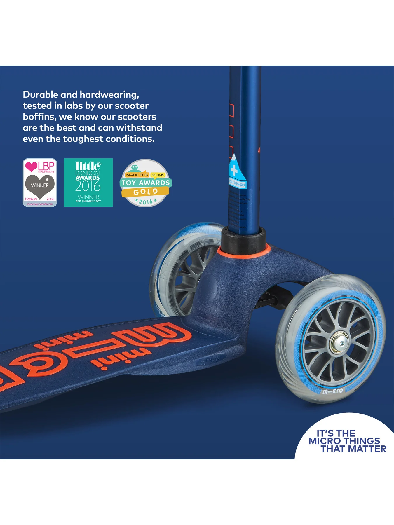 Mini Micro Deluxe Scooter Navy - Image 6