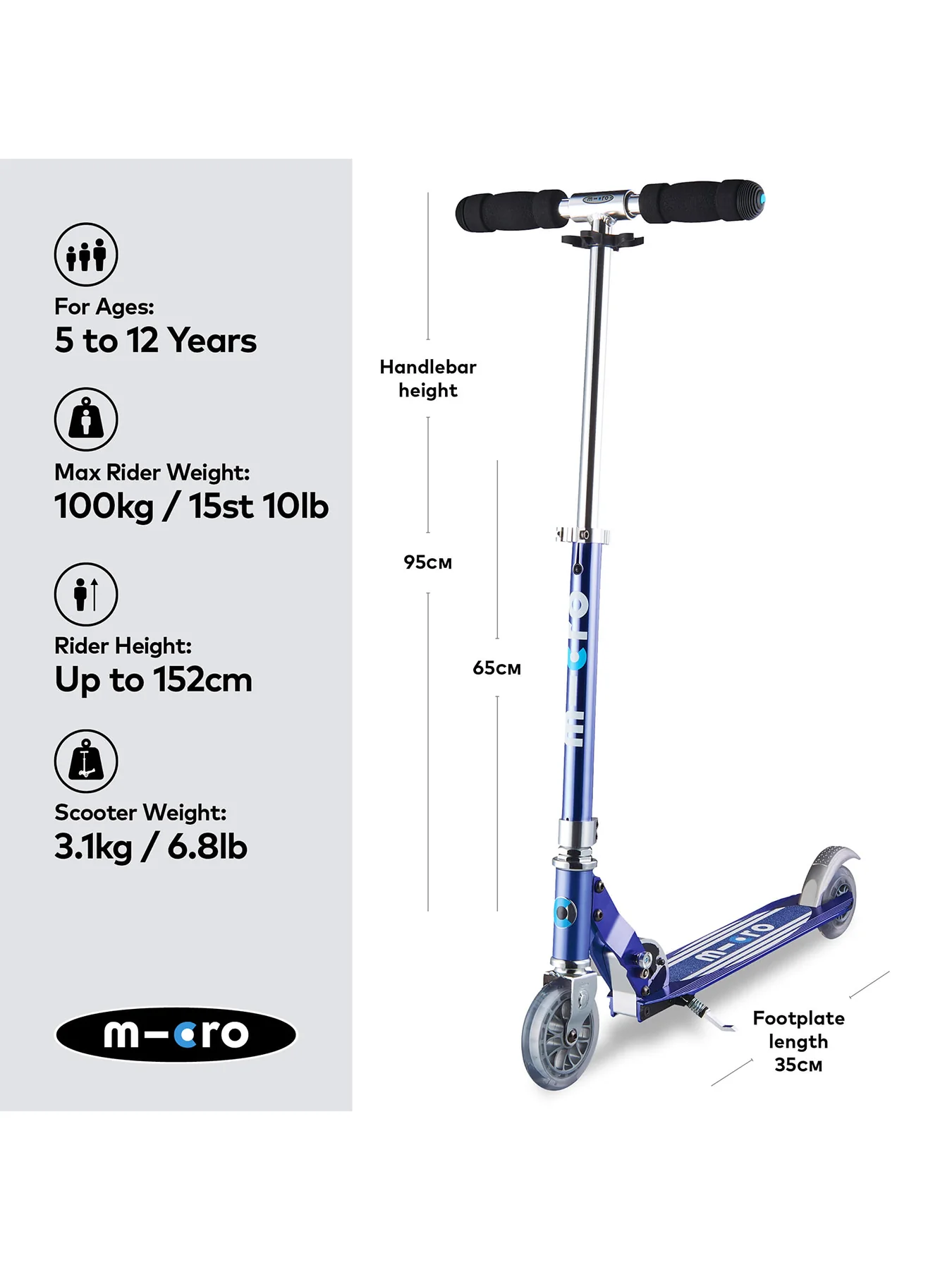 Sprite Stripe Classic Scooter Blue - Image 11