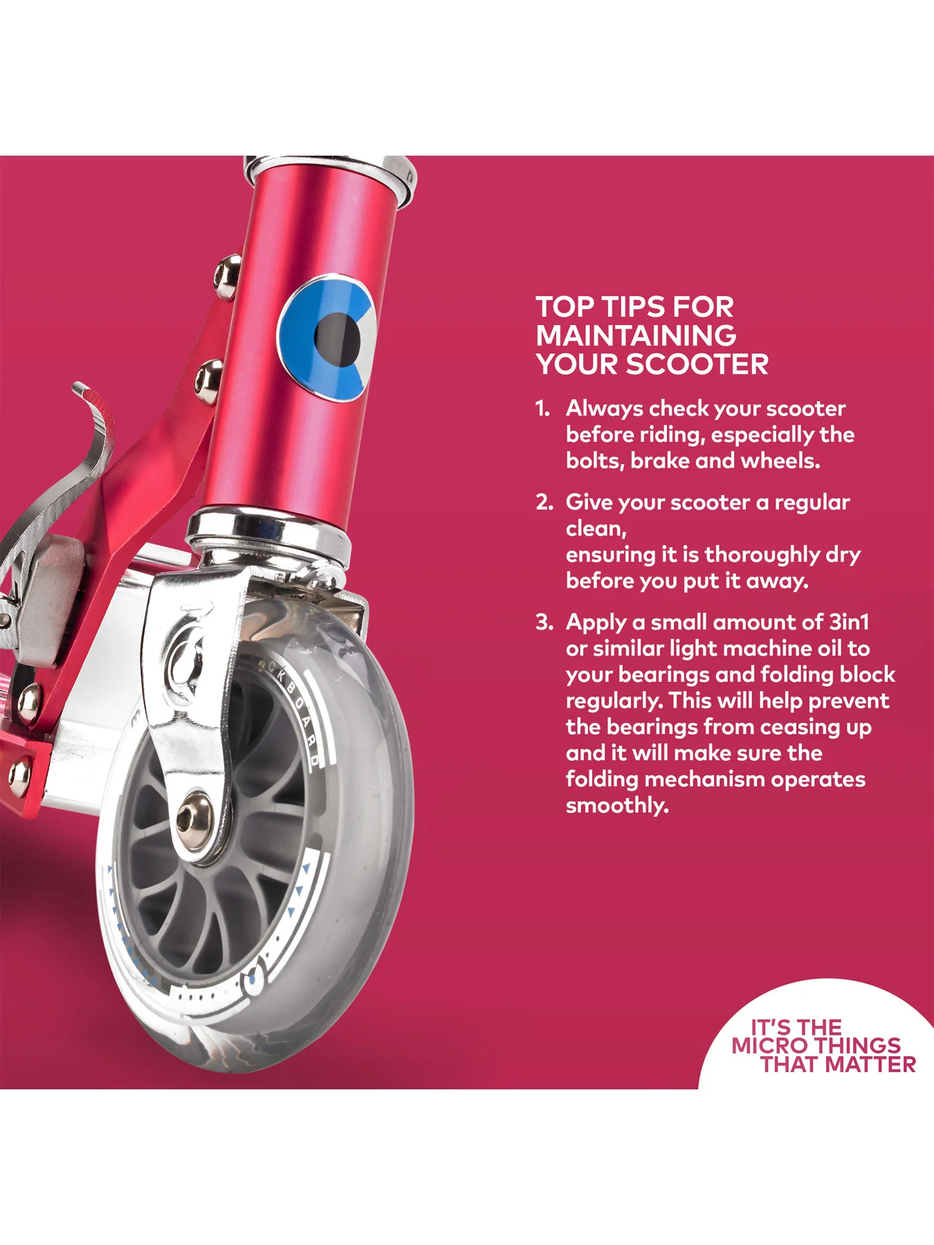 Sprite Stripe Classic Scooter Pink - Image 6