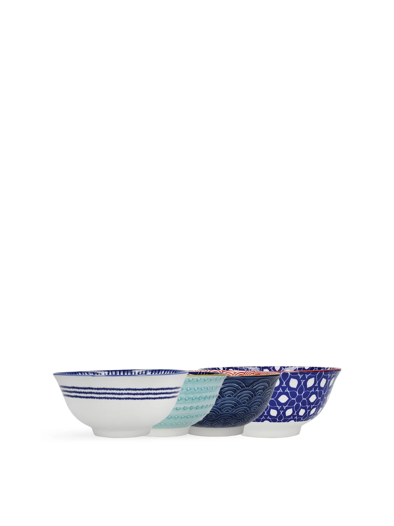 Glazed Stoneware Bowl Set of Four