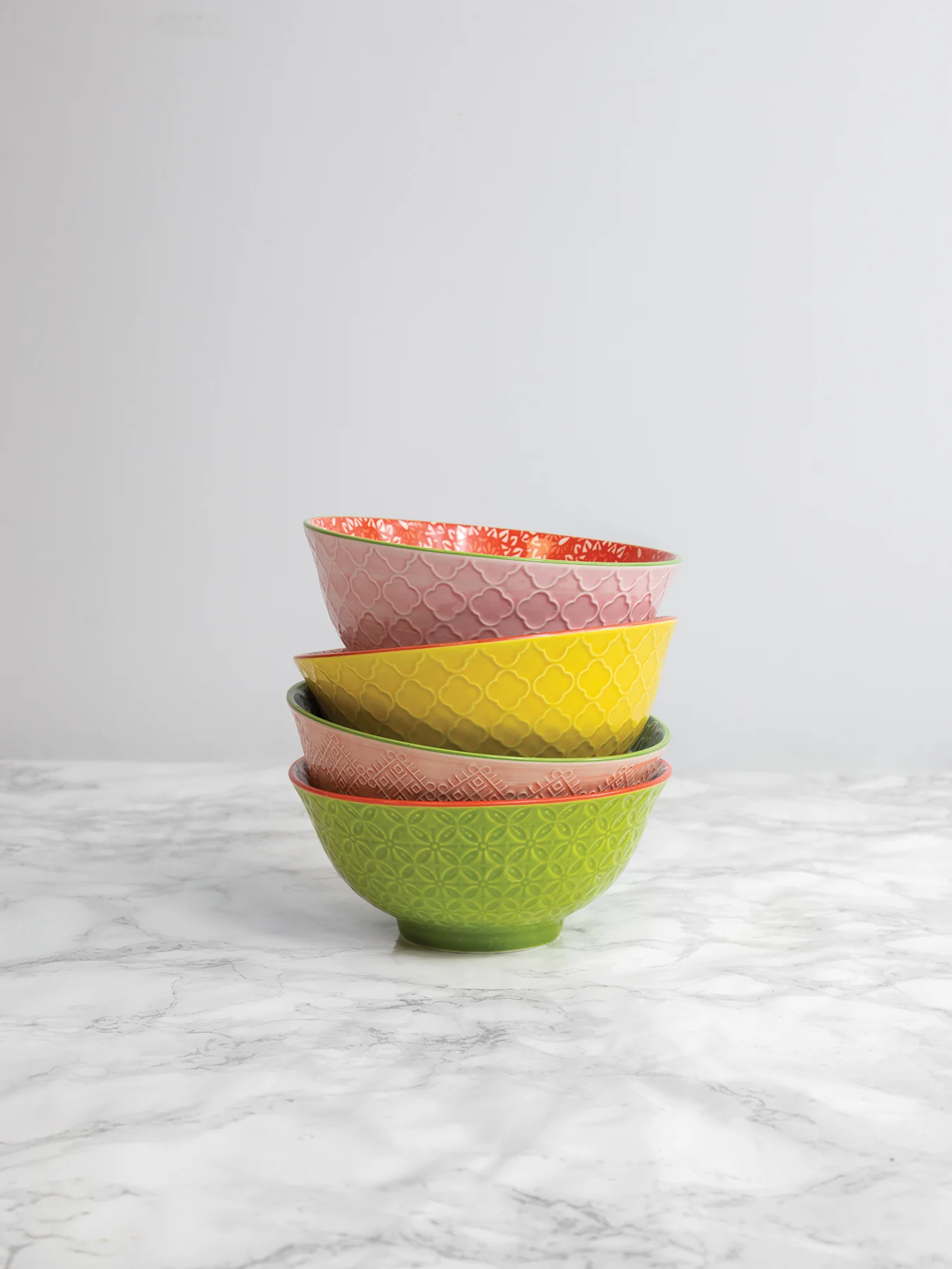Glazed Stoneware Bowl Set of Four - Image 10