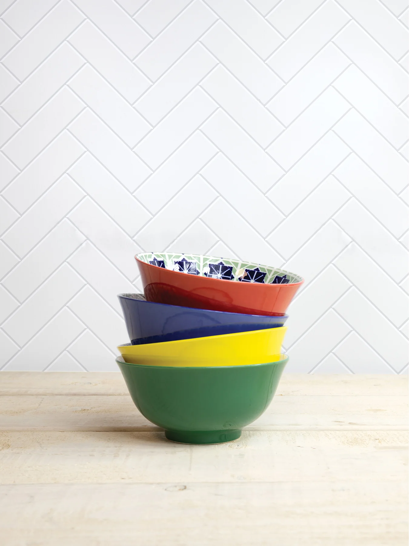 Glazed Stoneware Bowl Set of Four - Image 13