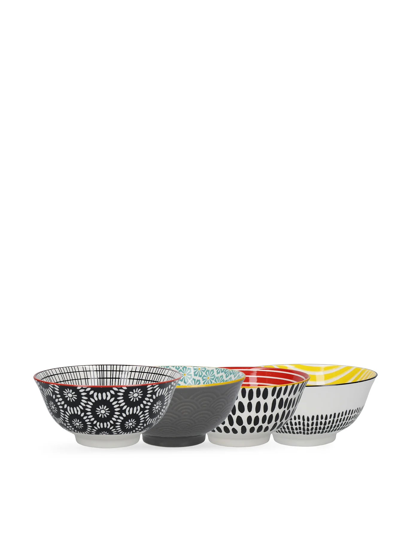 Glazed Stoneware Bowl Set of Four - Image 5