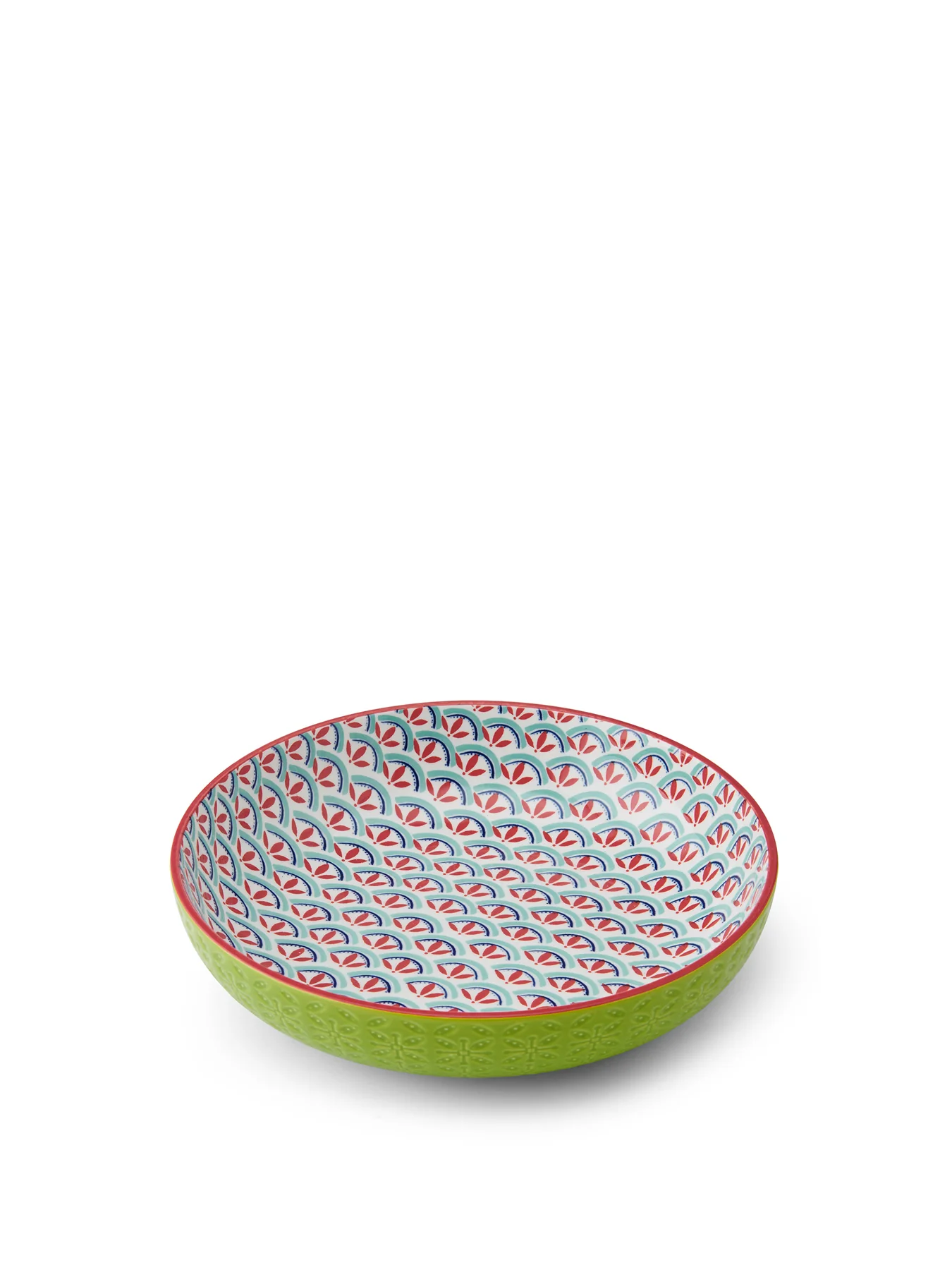 Geometric Line Bowl Green