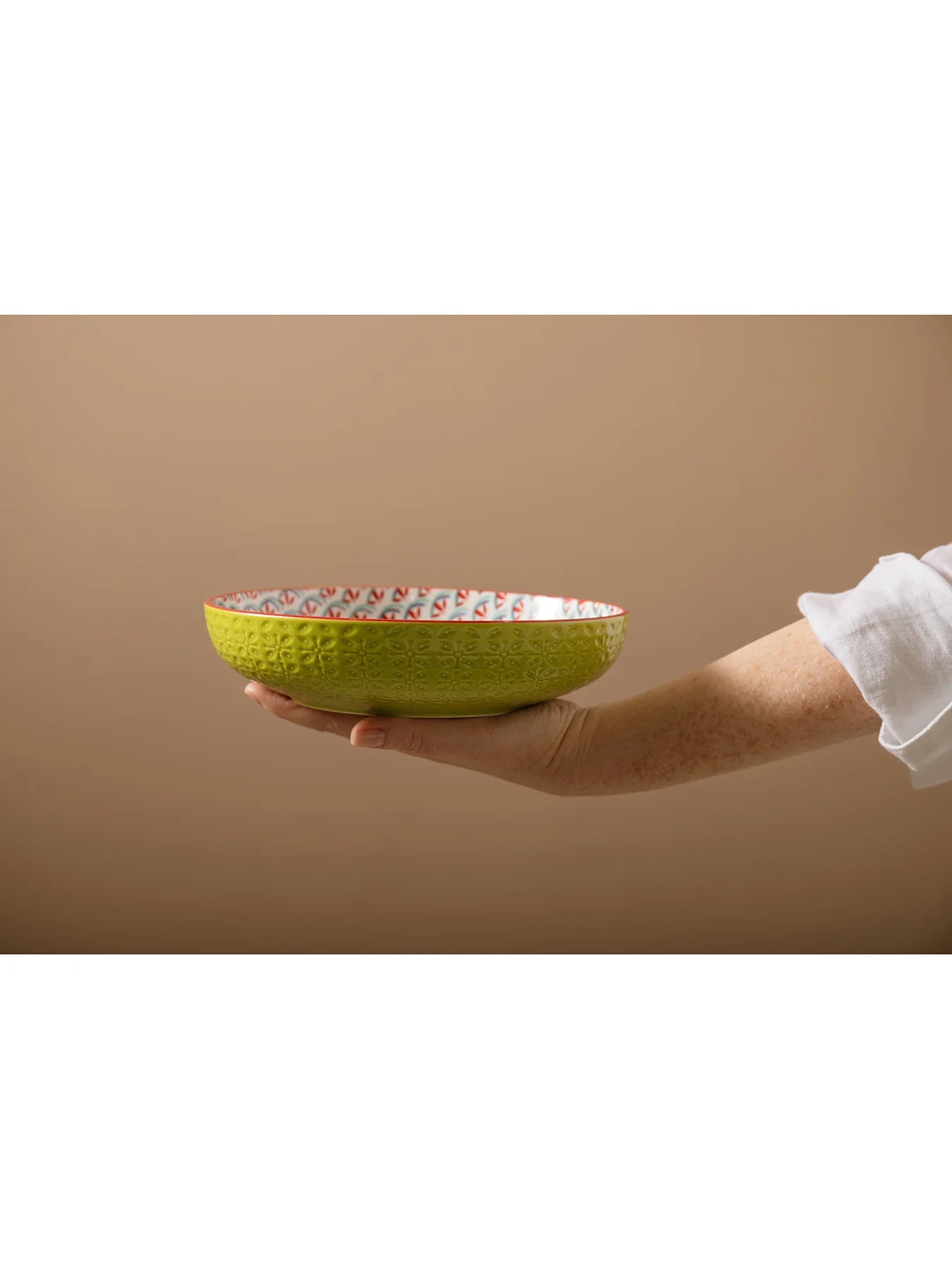 Geometric Line Bowl Green - Image 2