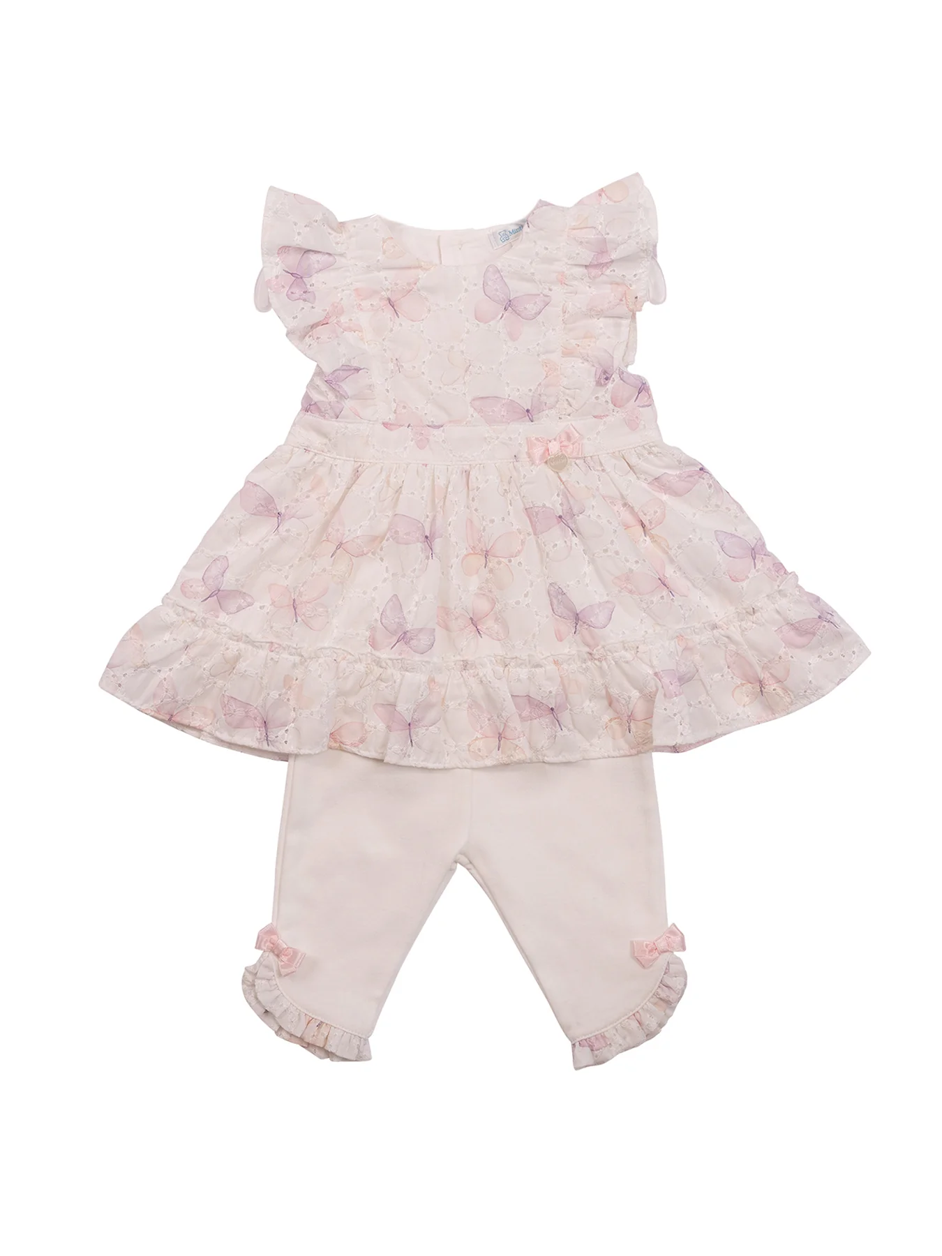 Baby Butterfly Dress and Legging White