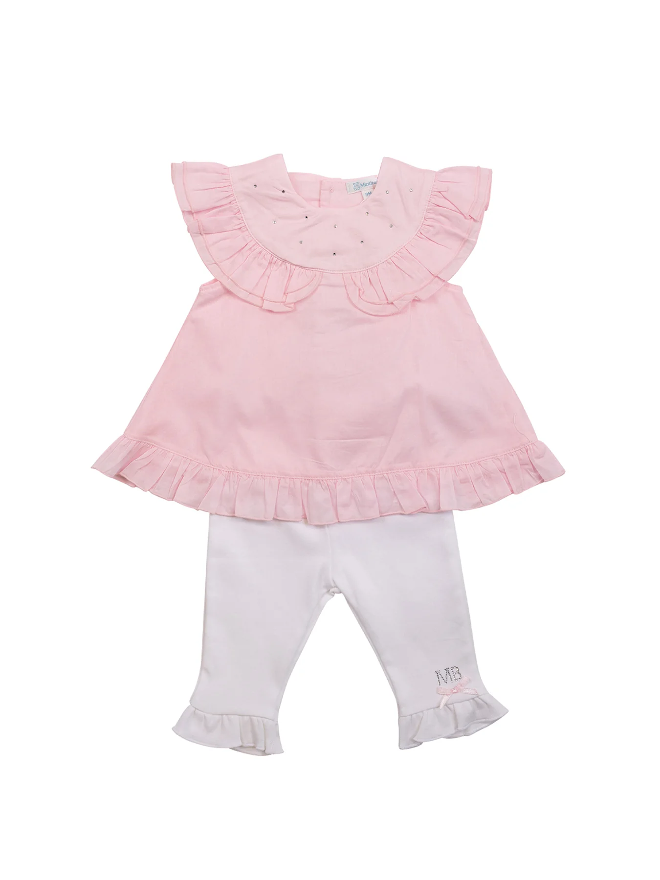 Baby Gem Stone Dress and Legging Set Pink
