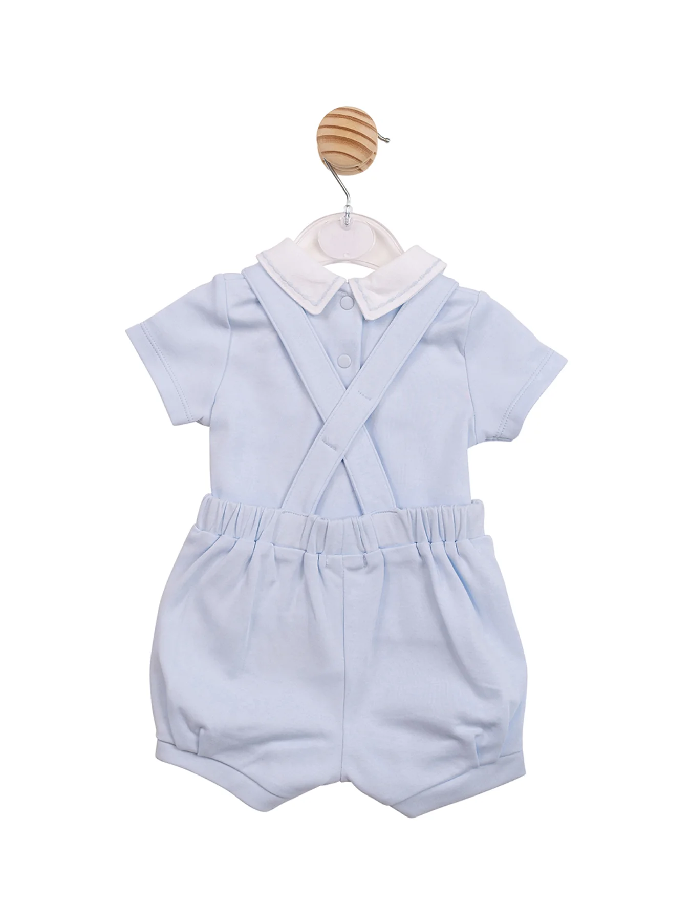 Baby Top & Short Dungaree Set Blue - Image 4