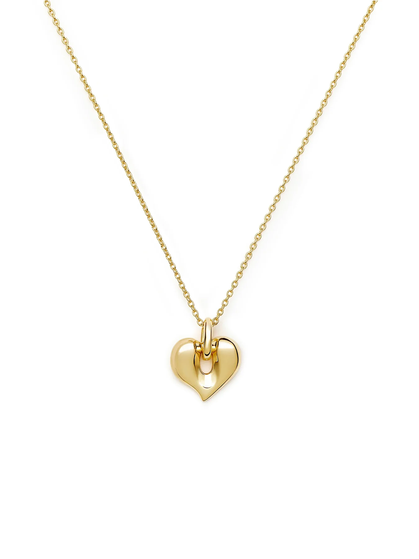 Molten Heart Pendant Necklace Gold